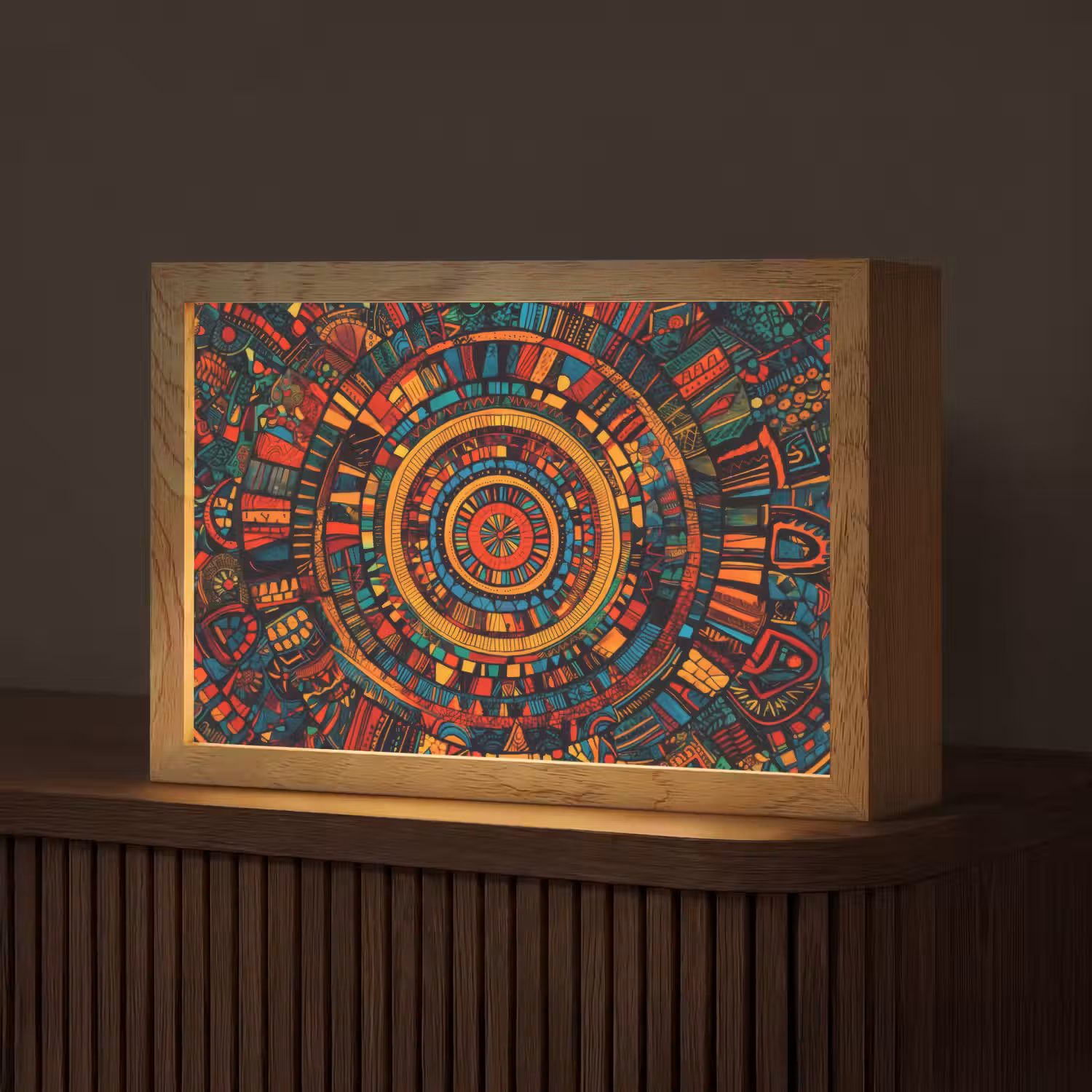 Mandala - Cirkels - Patronen Light Box met kabel (Tafellamp) klein -z3d_website