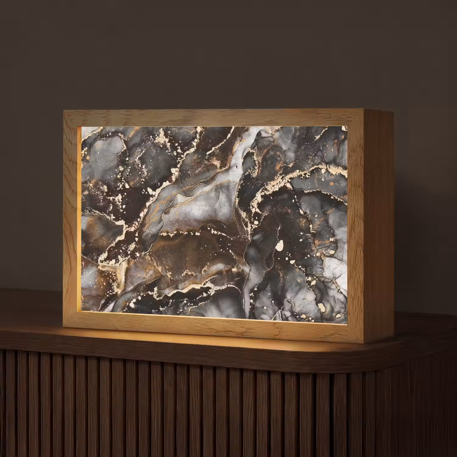 Marmer - Goud - Glitter - Luxe Light Box met kabel (Tafellamp) klein -z3d_website