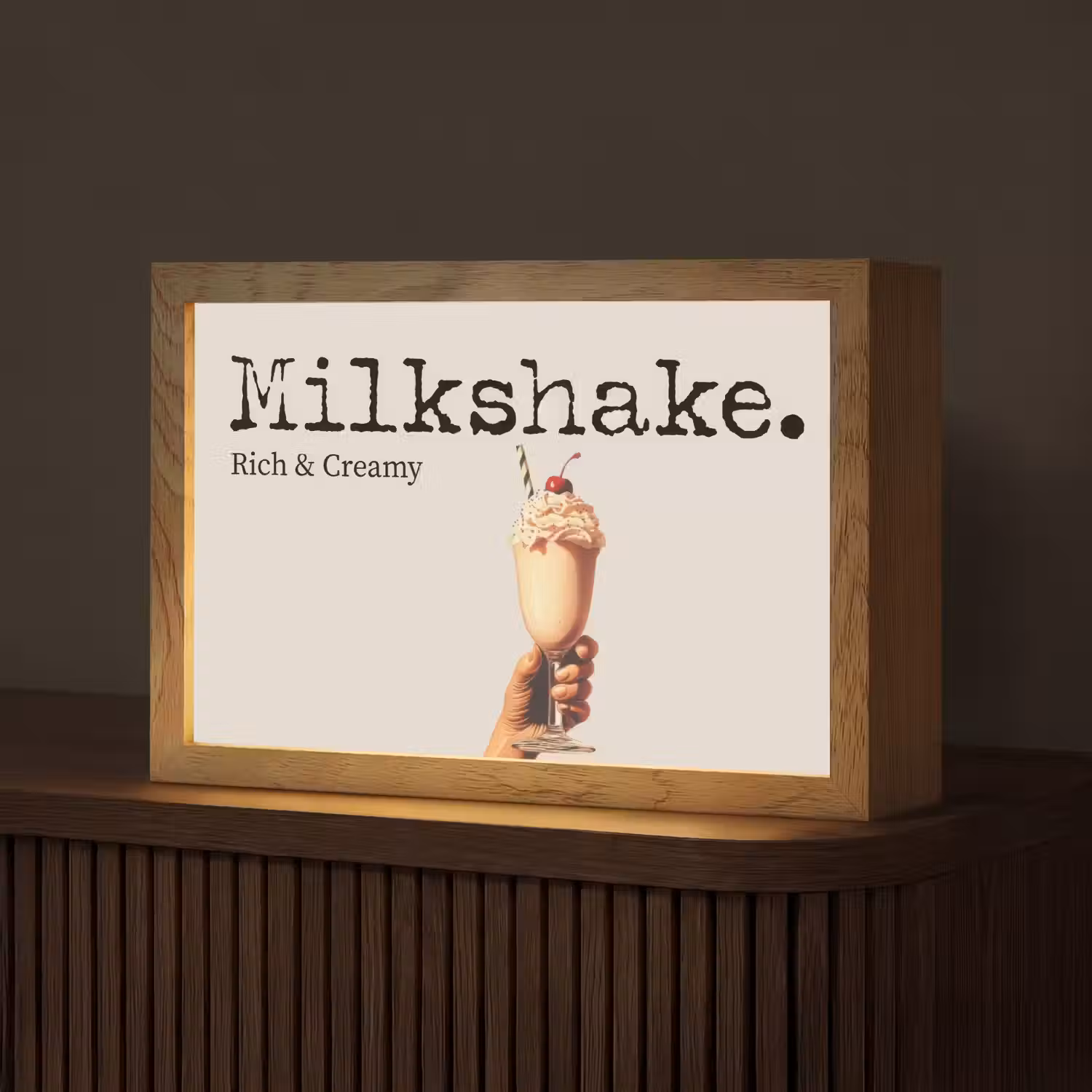 Milkshake - Kers - Rietje Light Box met kabel (Tafellamp) klein -z3d_website