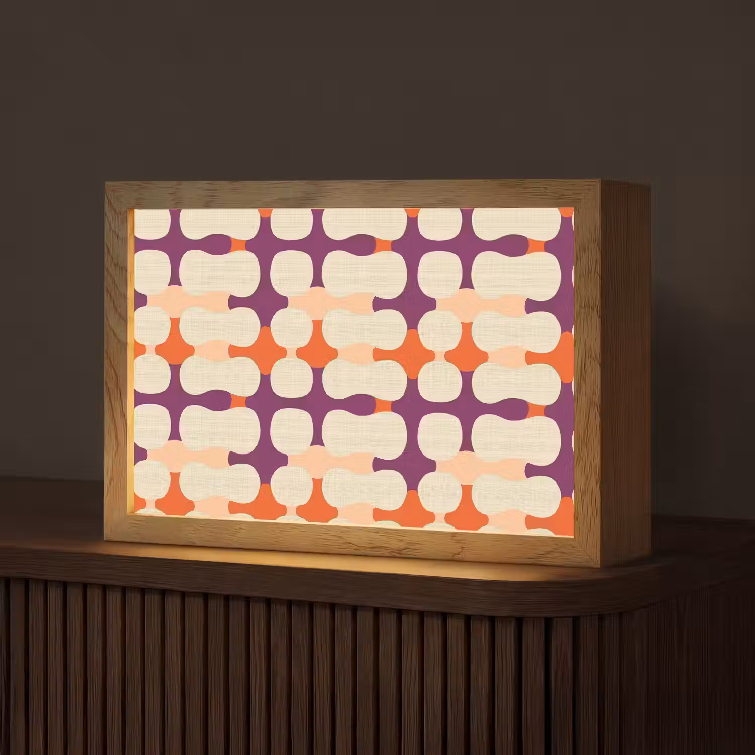 Modern - Patroon - Kleurrijk Light Box met kabel (Tafellamp) klein 924 -z3d_website
