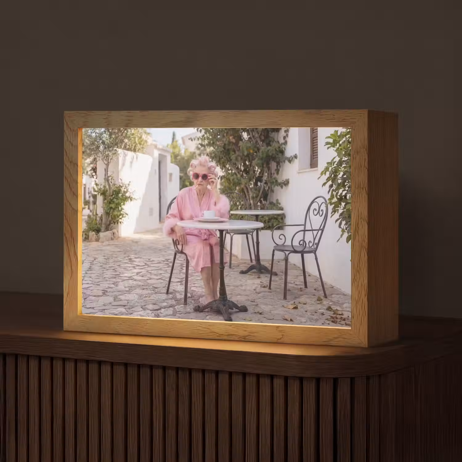 Ochtendjas - Krulspelden - Roze Light Box met kabel (Tafellamp) klein -z3d_website