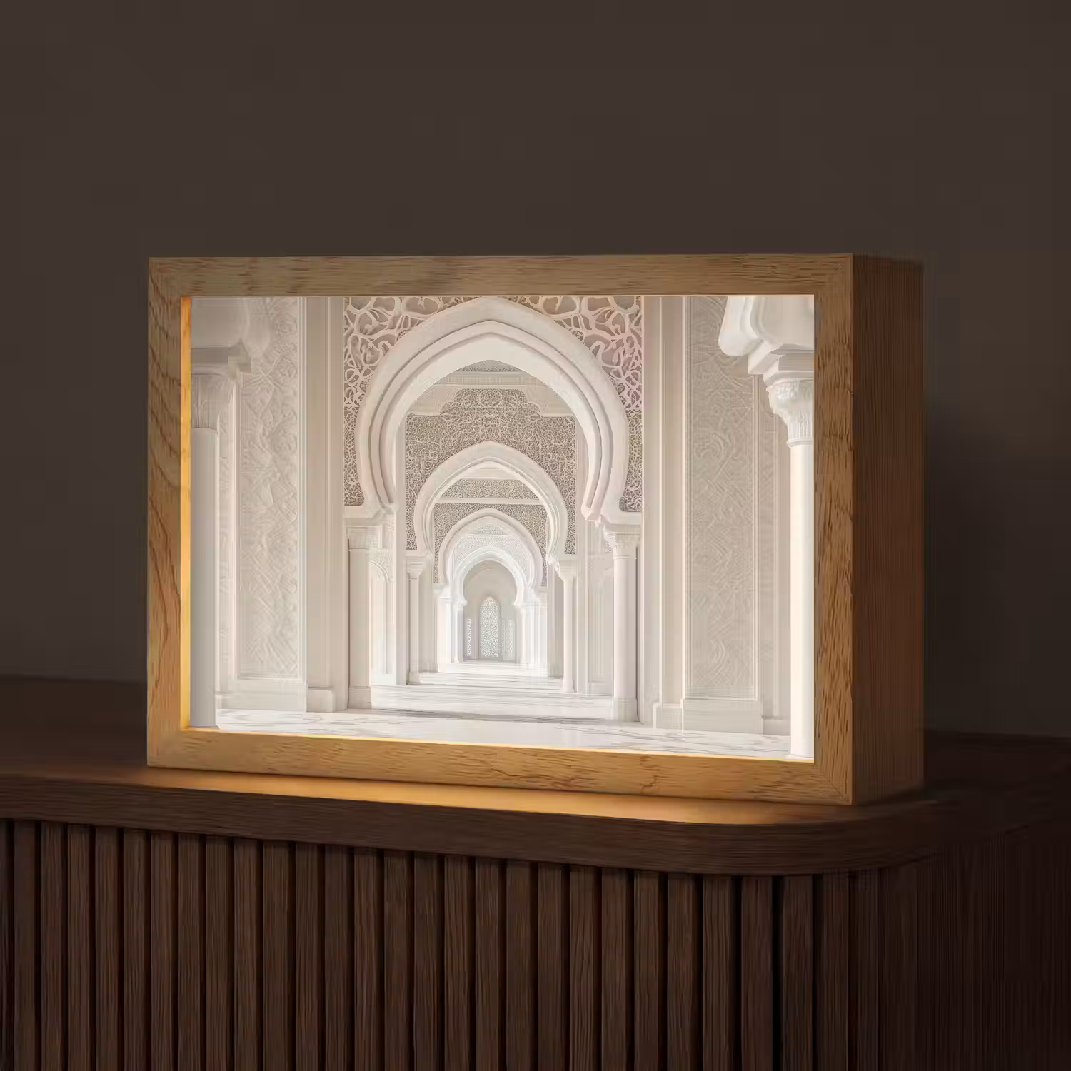 Moskee - Architectuur - Ramadan - Islamitische Light Box met kabel (Tafellamp) klein -z3d_website