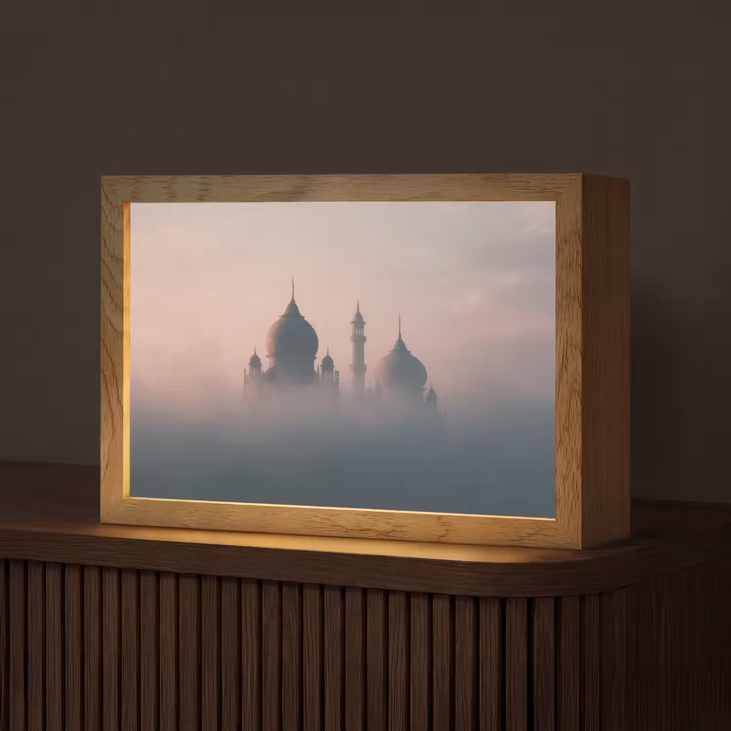 Moskee - Minaretten - mist - Islamitisch Light Box met kabel (Tafellamp) klein -z3d_website