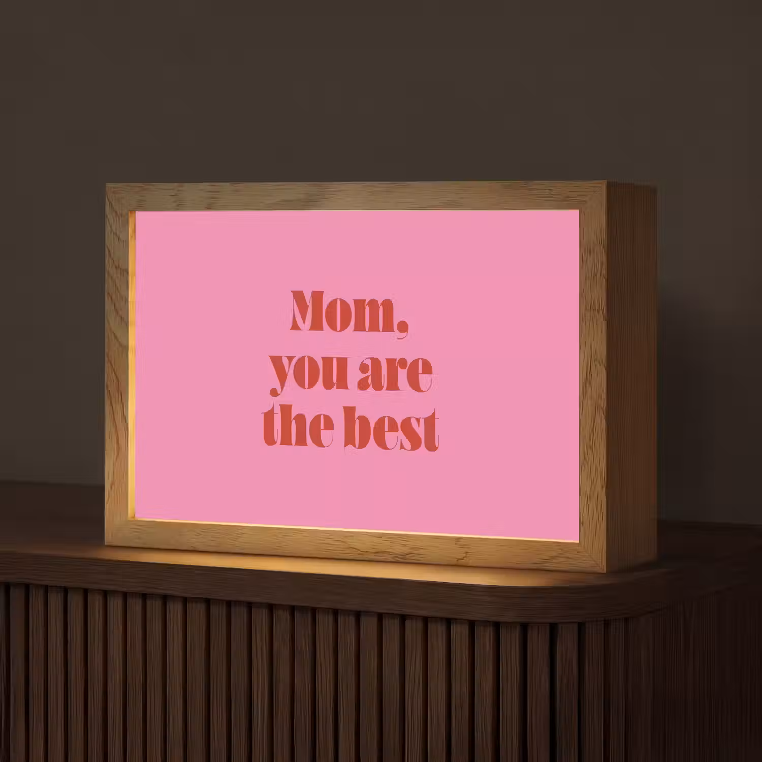 Moeder - Boodschap -Roze Light Box met kabel (Tafellamp) klein -z3d_website