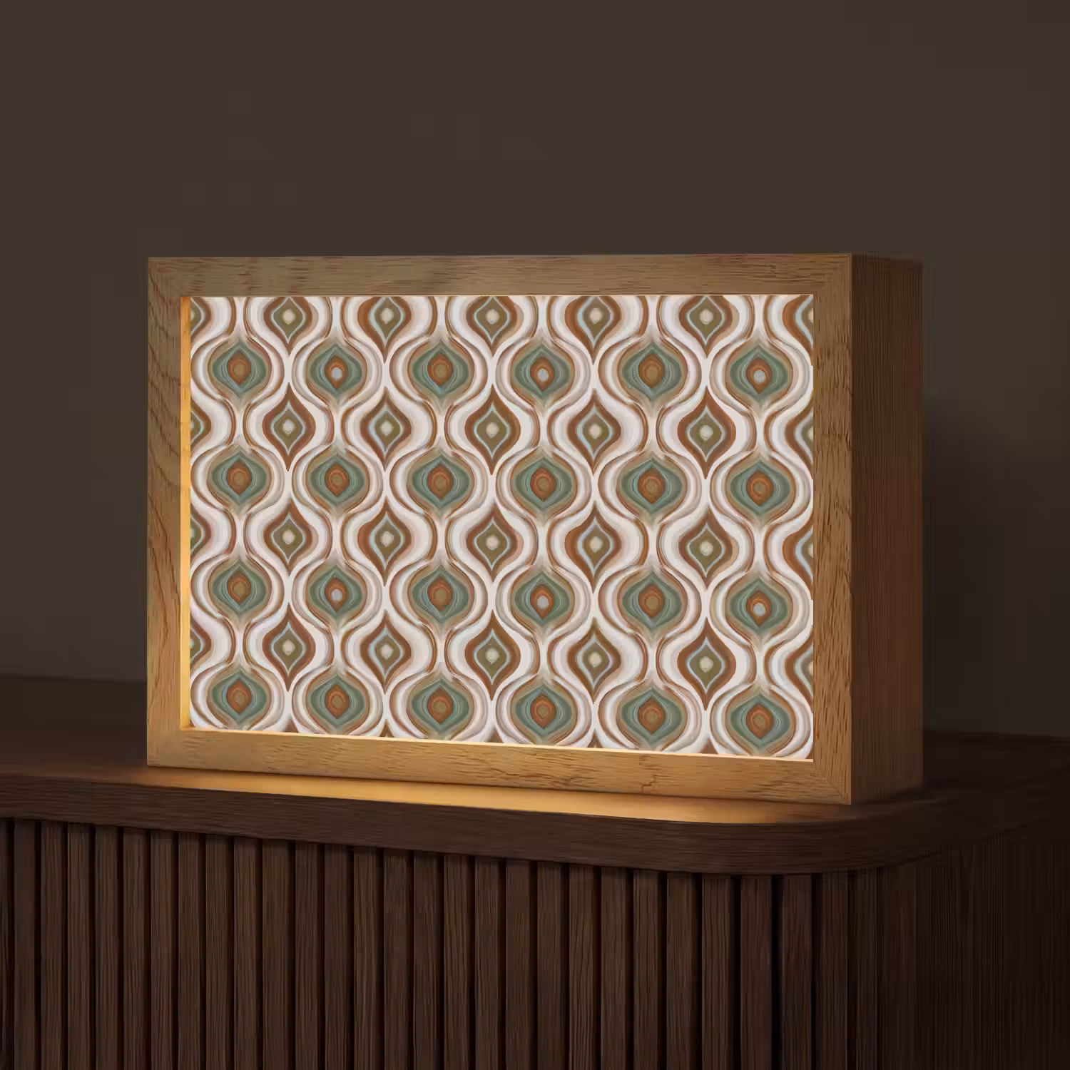 Motief - Patroon - Kleurrijk Light Box met kabel (Tafellamp) klein 924 -z3d_website
