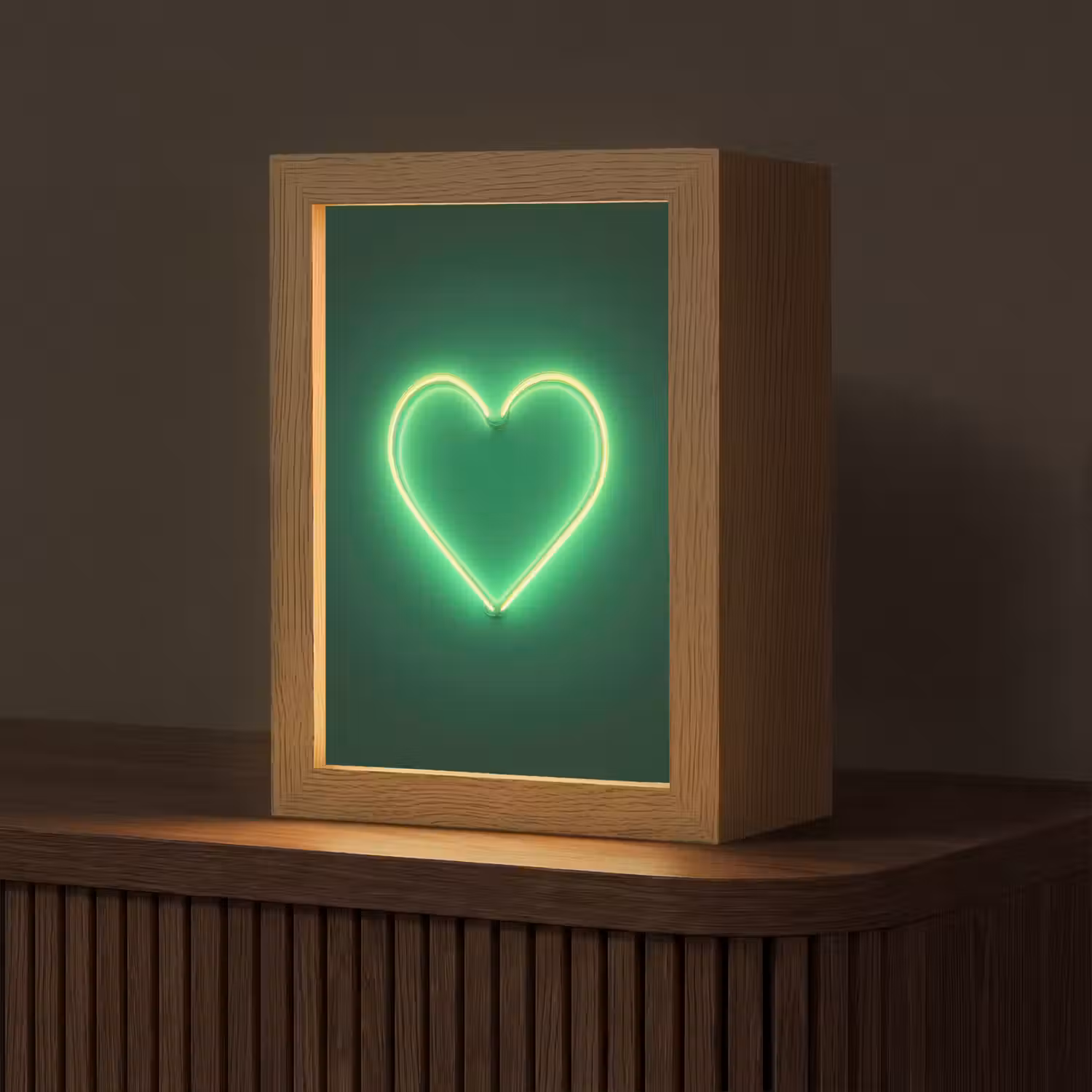 Neon - Groen - Licht Light Box met kabel (Tafellamp) klein -z3d_website