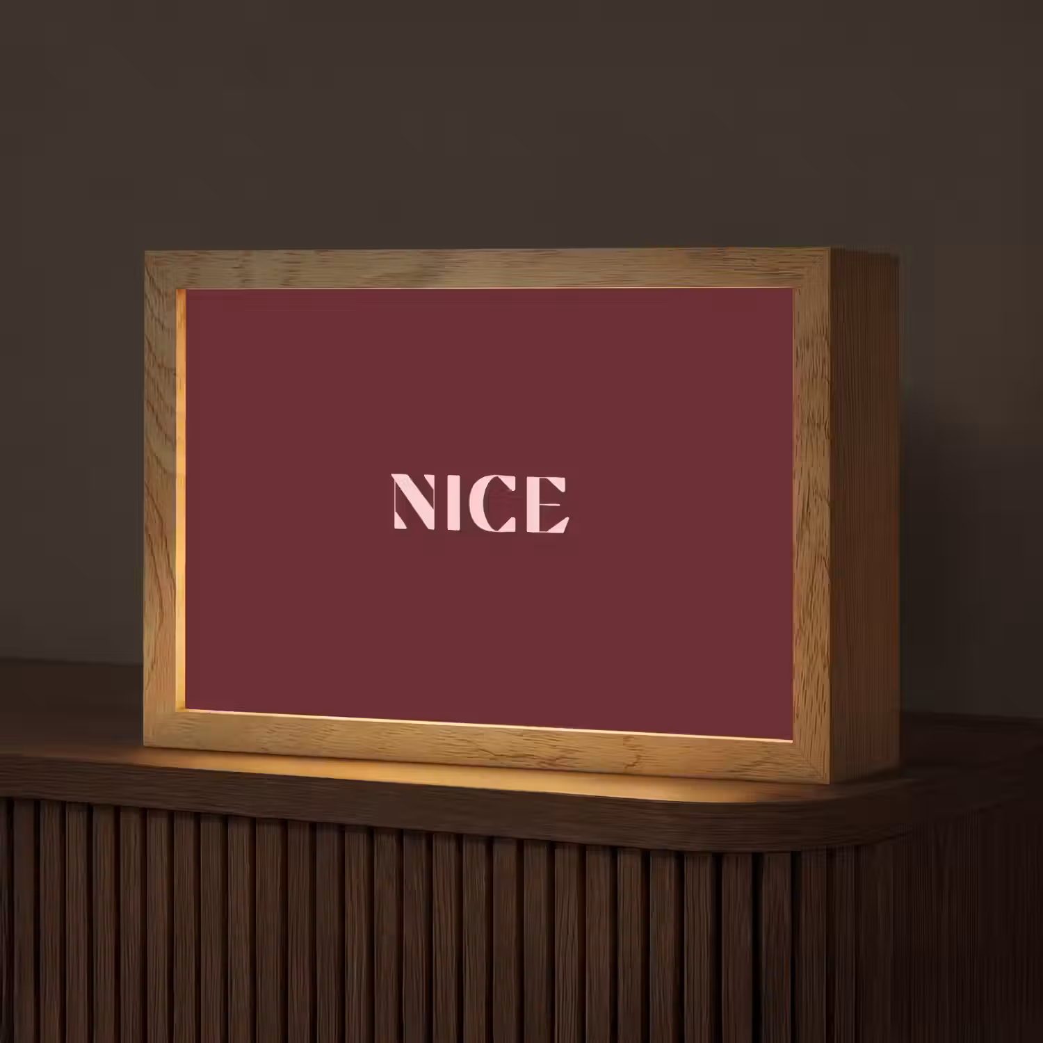 Nice - Bordeaux - Roze Light Box met kabel (Tafellamp) klein -z3d_website