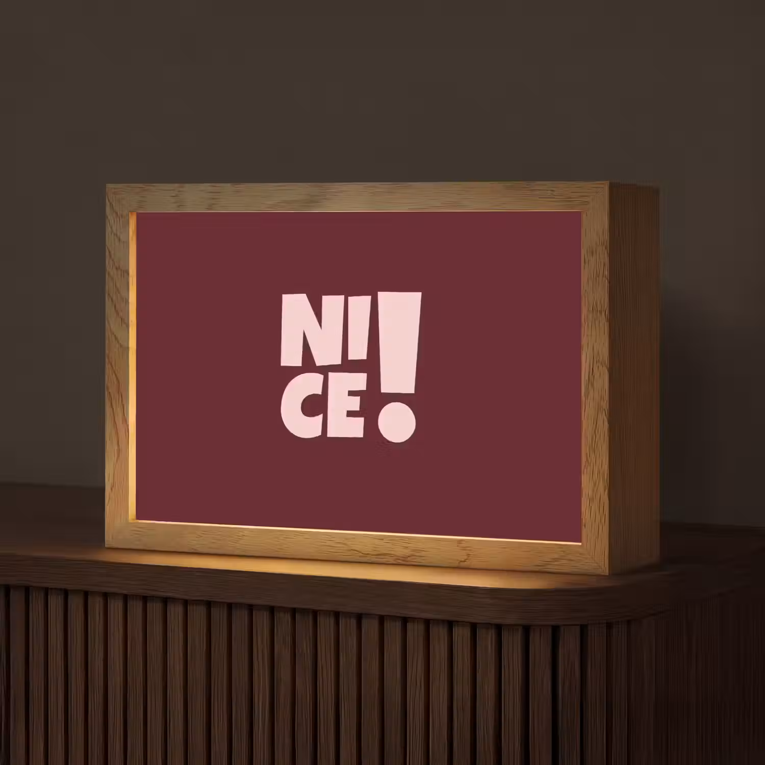 Nice - Uitroepteken - Rood Light Box met kabel (Tafellamp) klein -z3d_website