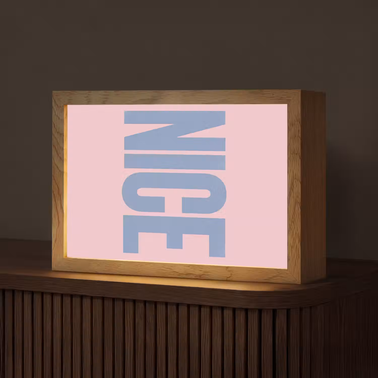 Nice - Paars - Roze Light Box met kabel (Tafellamp) klein -z3d_website