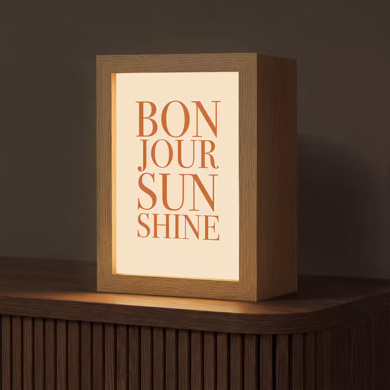 Oranje - Quote - Sun Light Box met kabel (Tafellamp) klein -z3d_website