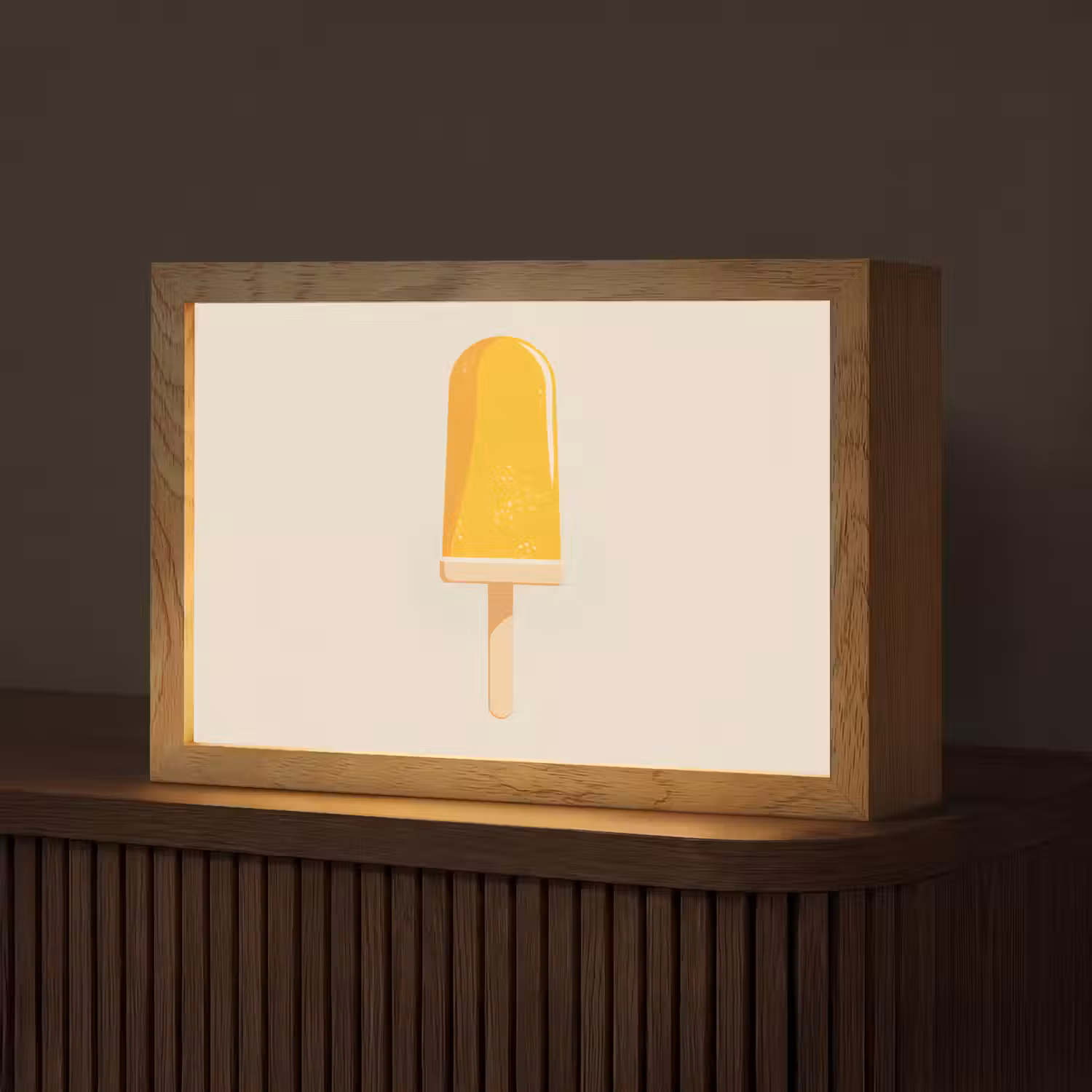 Oranje - Stokje - Waterijsje Light Box met kabel (Tafellamp) klein -z3d_website