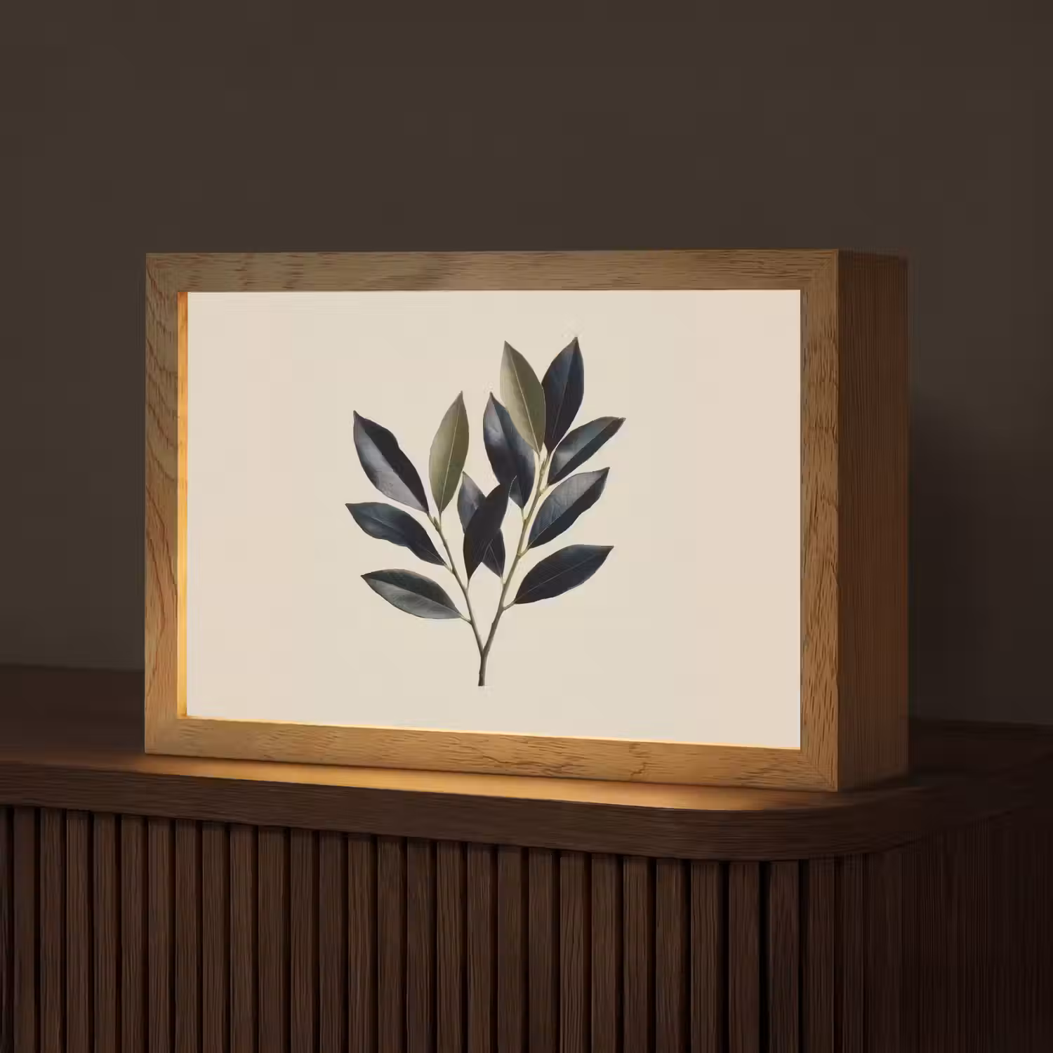 Ovaal - Olijfgroen - Simpel Light Box met kabel (Tafellamp) klein -z3d_website