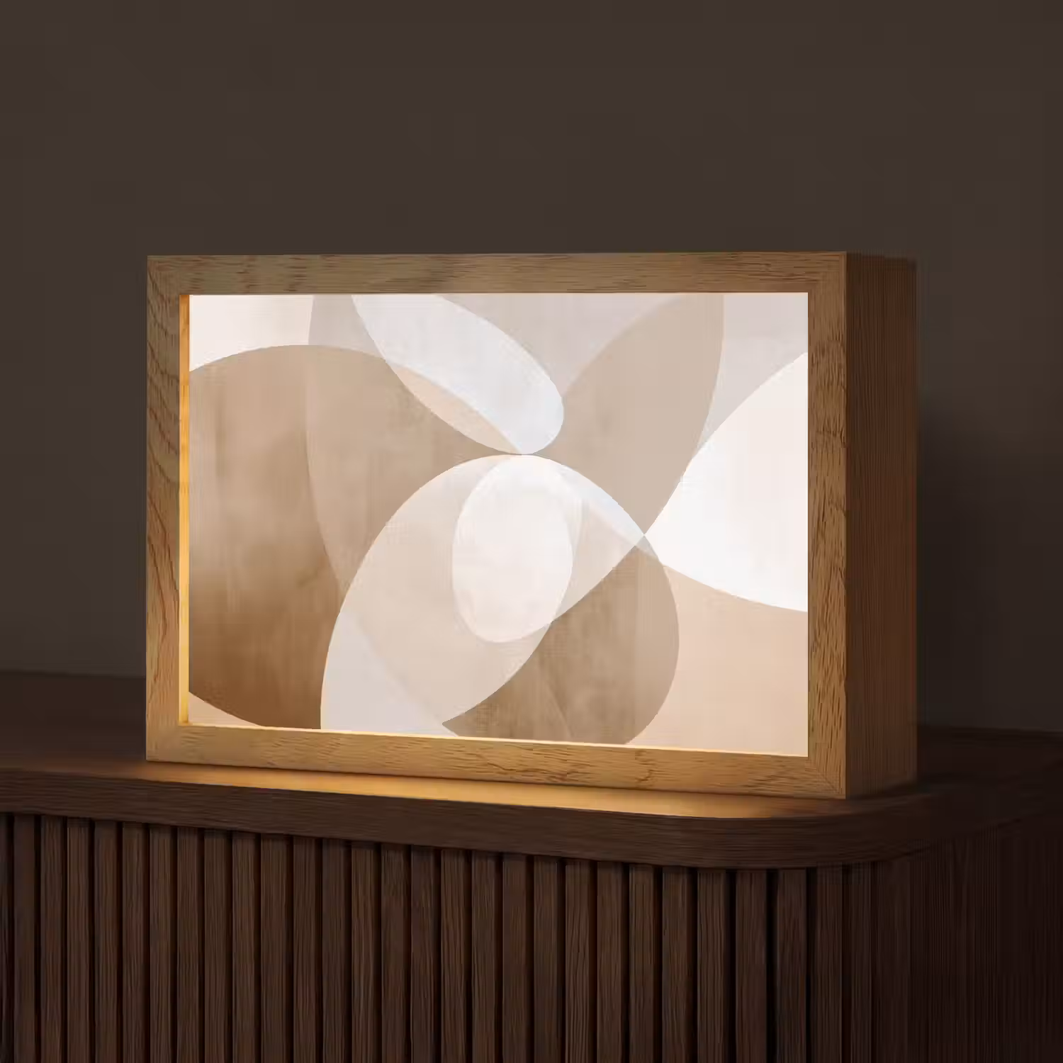 Ovale vormen - Transparant - Zachte overgang Light Box met kabel (Tafellamp) klein -z3d_website