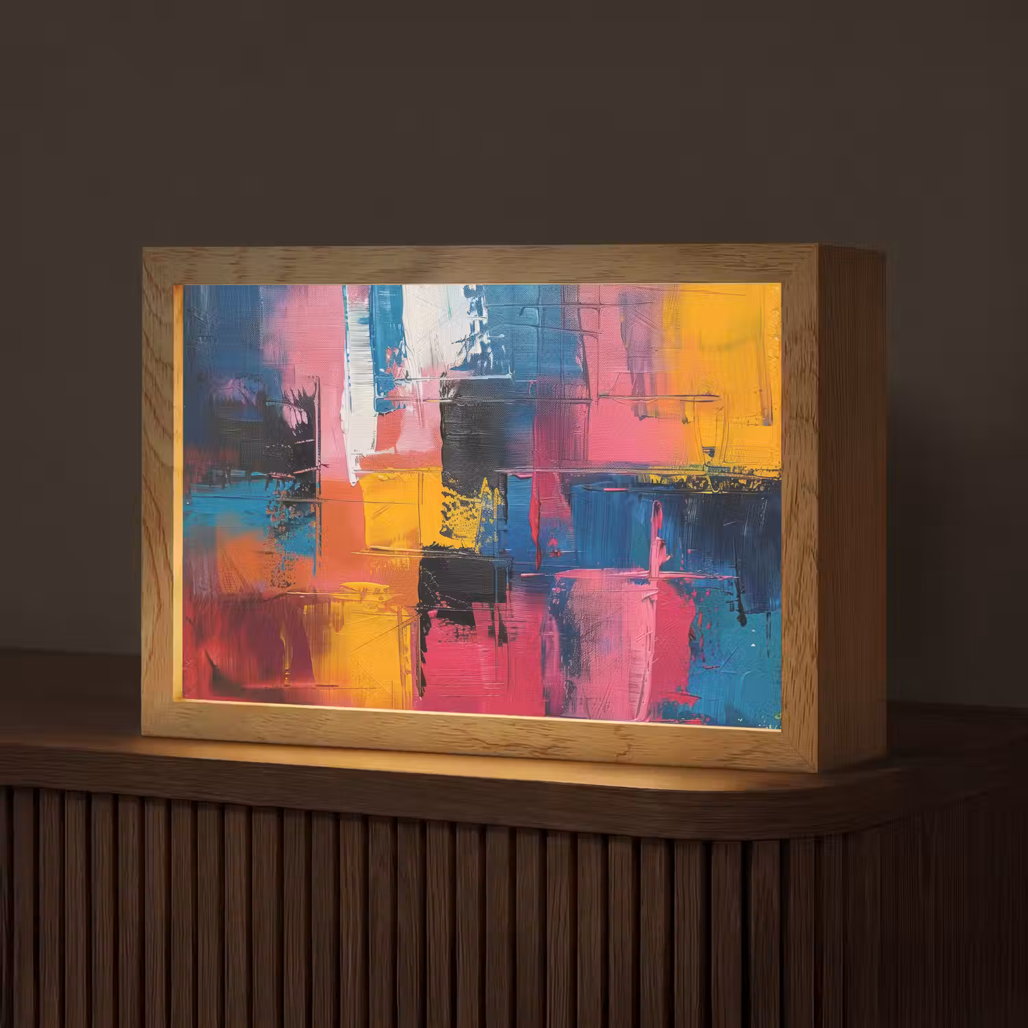 Verflook - Kunst - Modern - Abstract Light Box met kabel (Tafellamp) klein -z3d_website