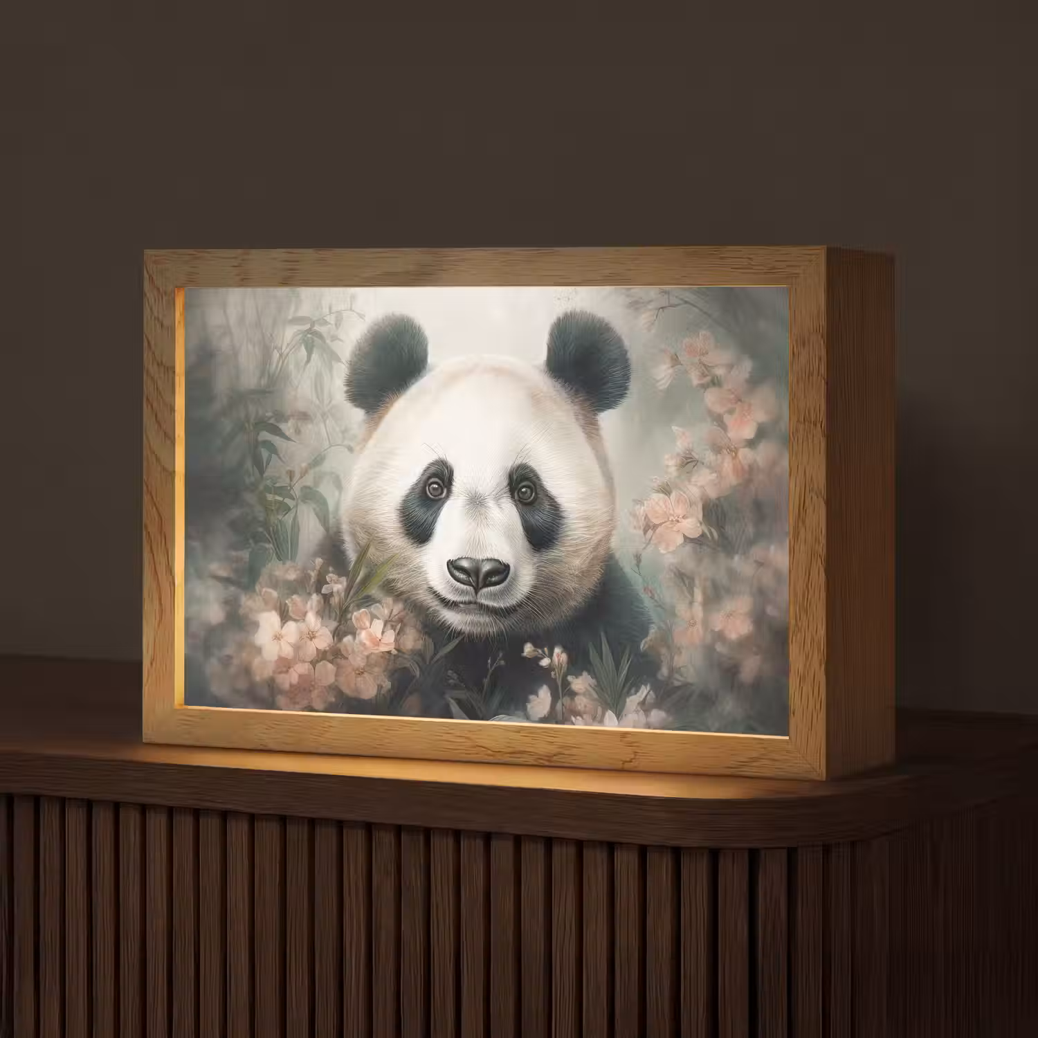 Panda - Dieren - Bloemen - Planten Light Box met kabel (Tafellamp) klein -z3d_website
