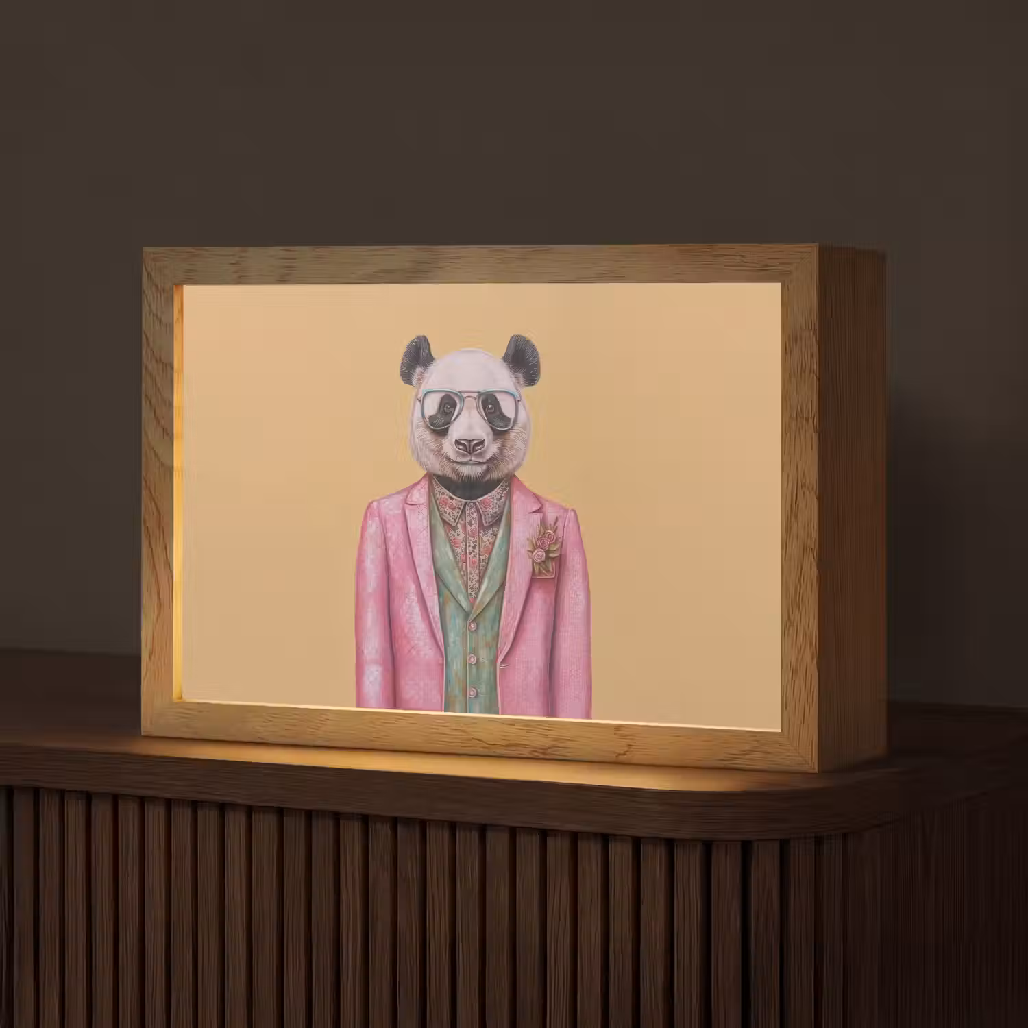 Panda - Pak - Zonnebril - Blauw Light Box met kabel (Tafellamp) klein -z3d_website