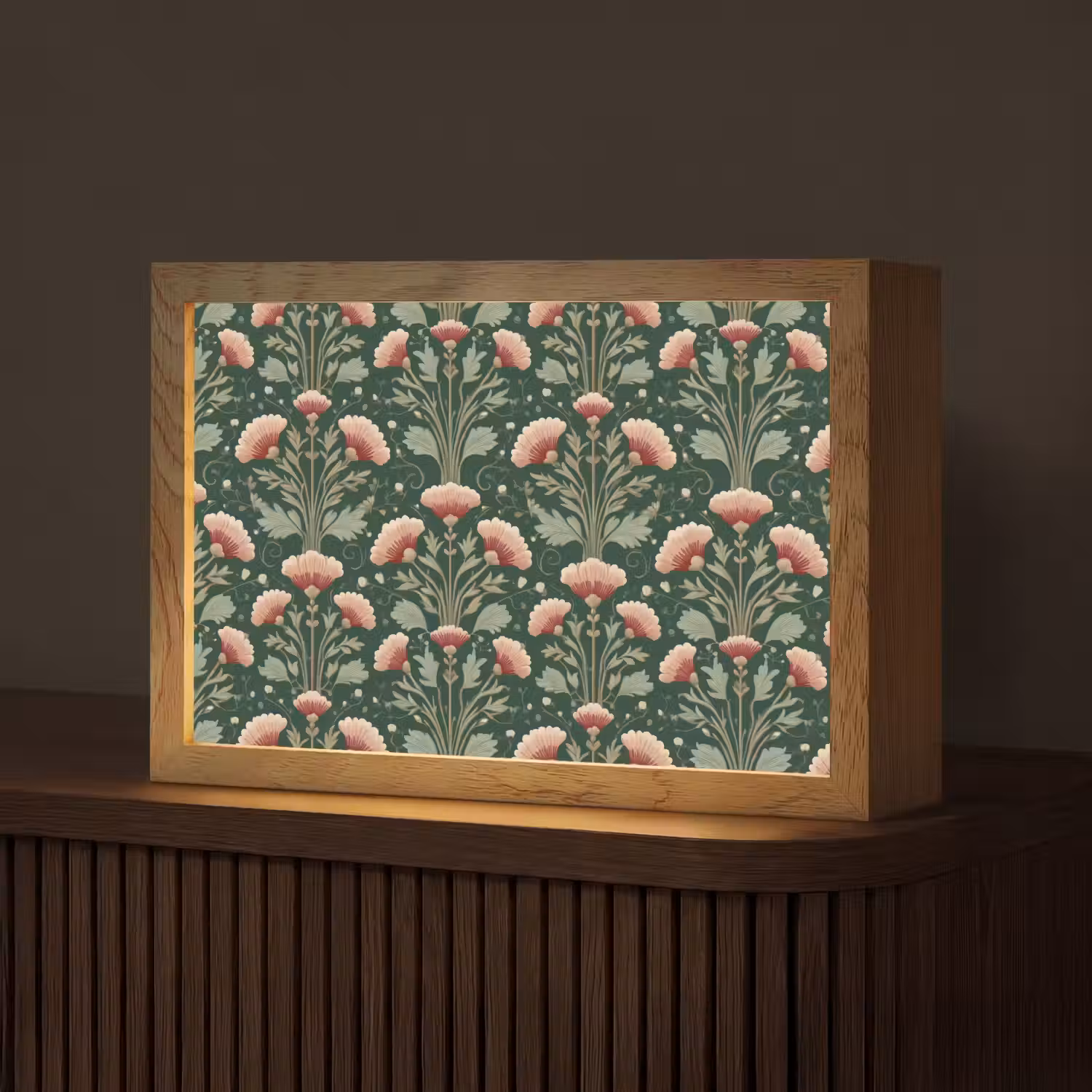 Patroon - Botanisch - Kleurrijk Light Box met kabel (Tafellamp) klein 924 -z3d_website