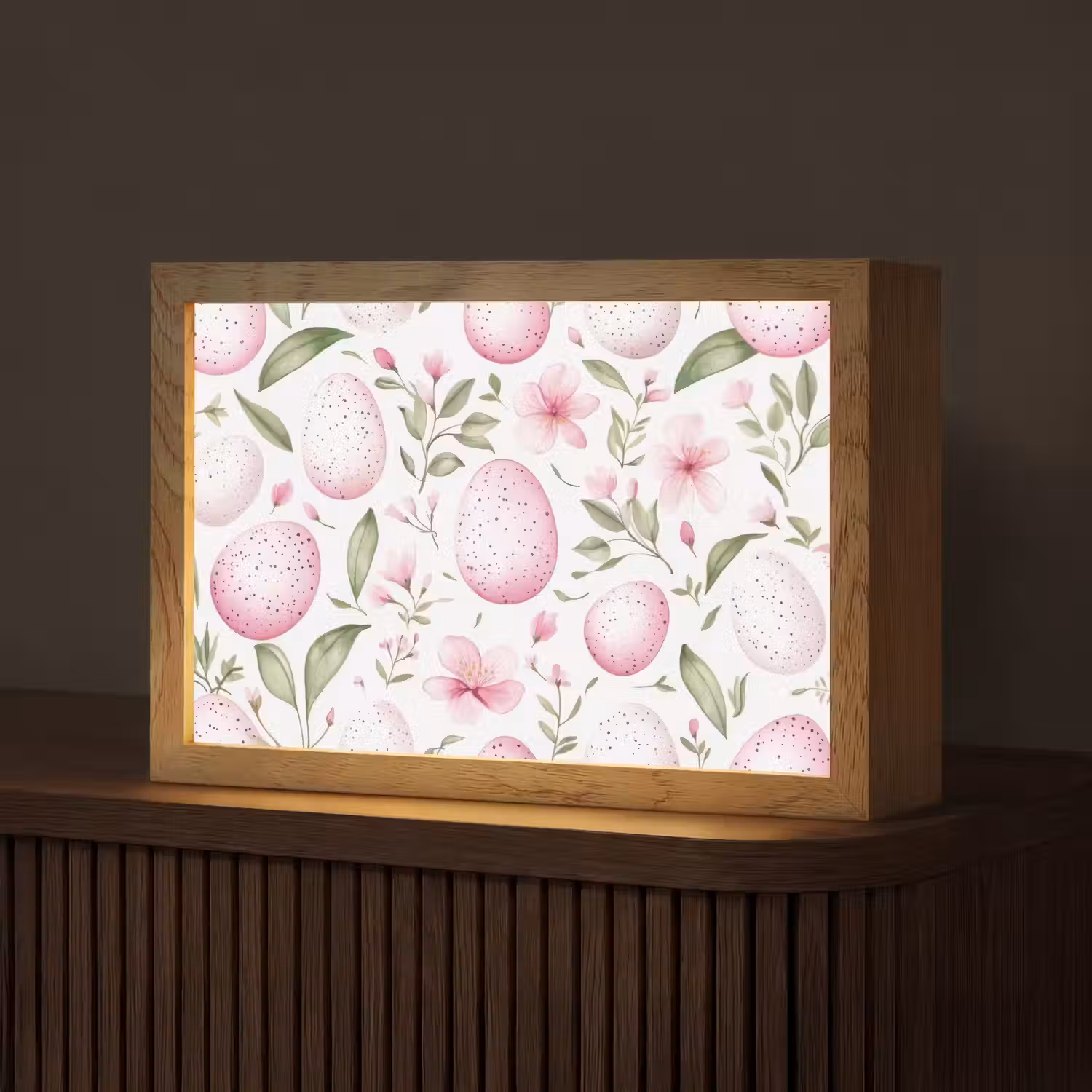 Patroon - Eieren - Roze - Pasen Light Box met kabel (Tafellamp) klein -z3d_website
