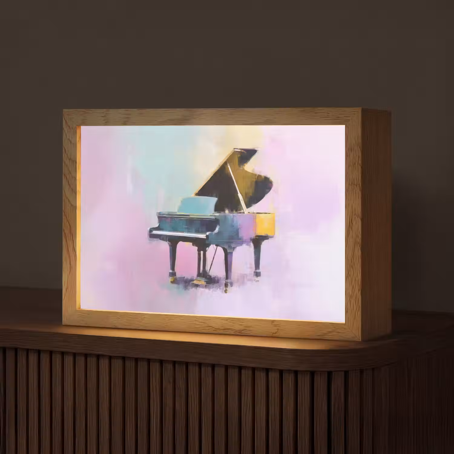 Piano - Pastel - Elegant - Dromerig Light Box met kabel (Tafellamp) klein -z3d_website