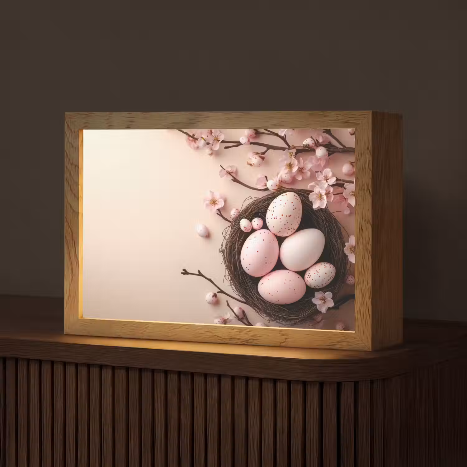 Roze - Bloesems - Eieren Light Box met kabel (Tafellamp) klein -z3d_website