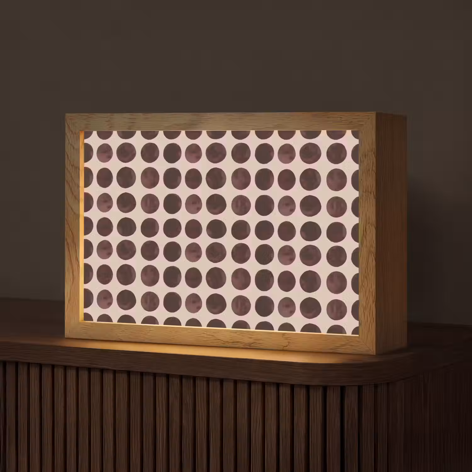 Stippen - Patroon - Bruin Light Box met kabel (Tafellamp) klein 924 -z3d_website