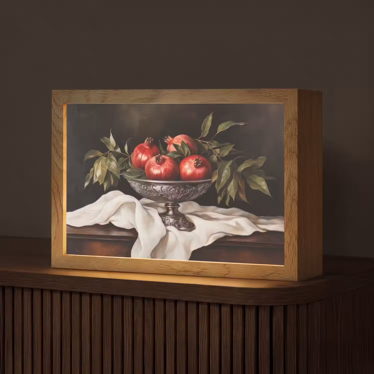 Granaatappels - Klassiek - Vintage Light Box met kabel (Tafellamp) klein -z3d_website