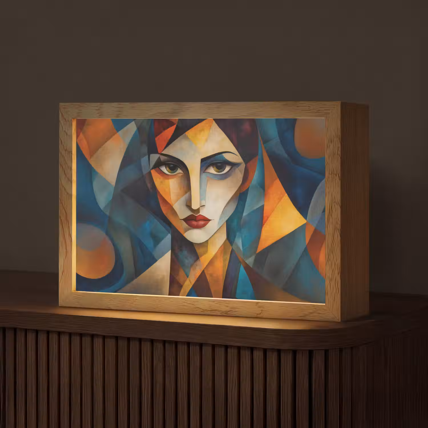 Portret - Abstract - Vormen Light Box met kabel (Tafellamp) klein -z3d_website