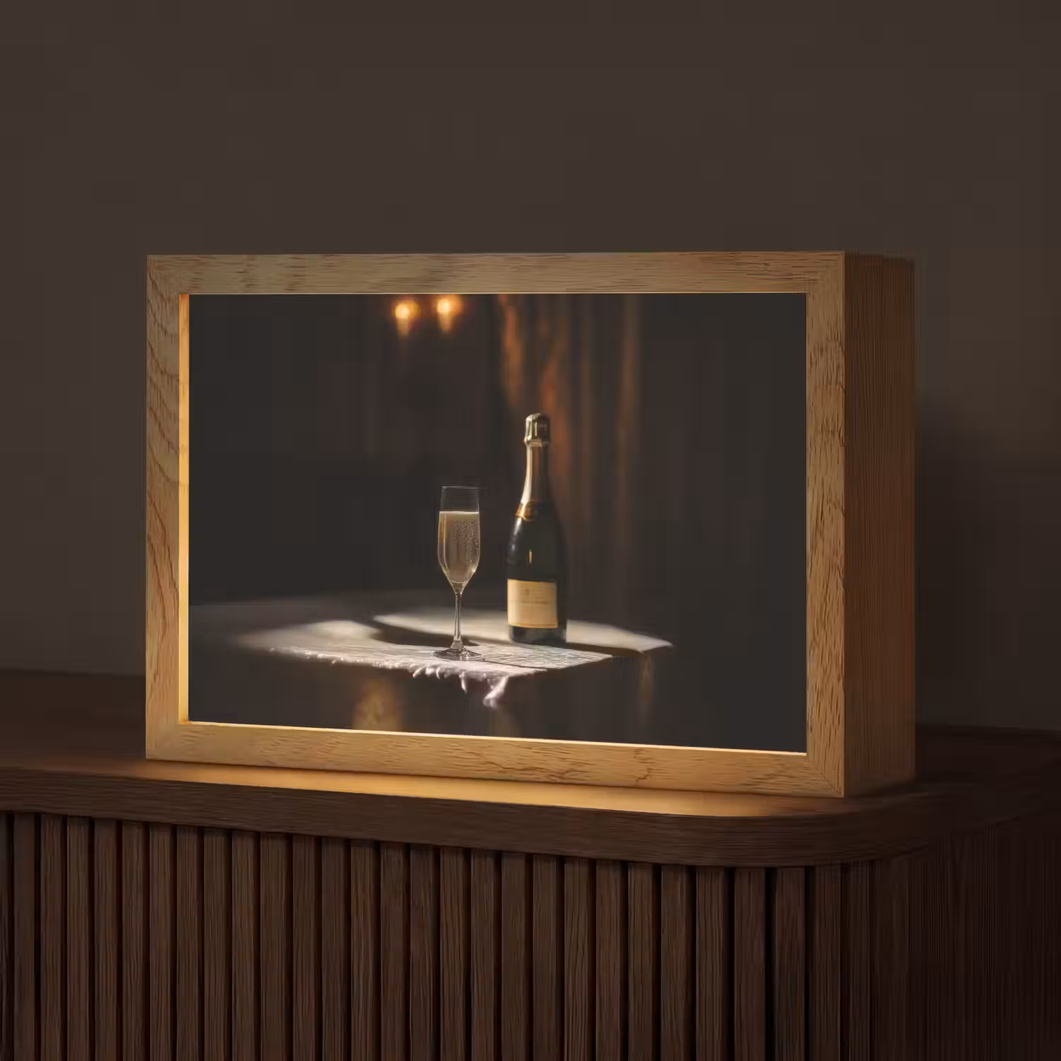 Prosecco - Bubbels - Sfeervol - Drank Light Box met kabel (Tafellamp) klein -z3d_website