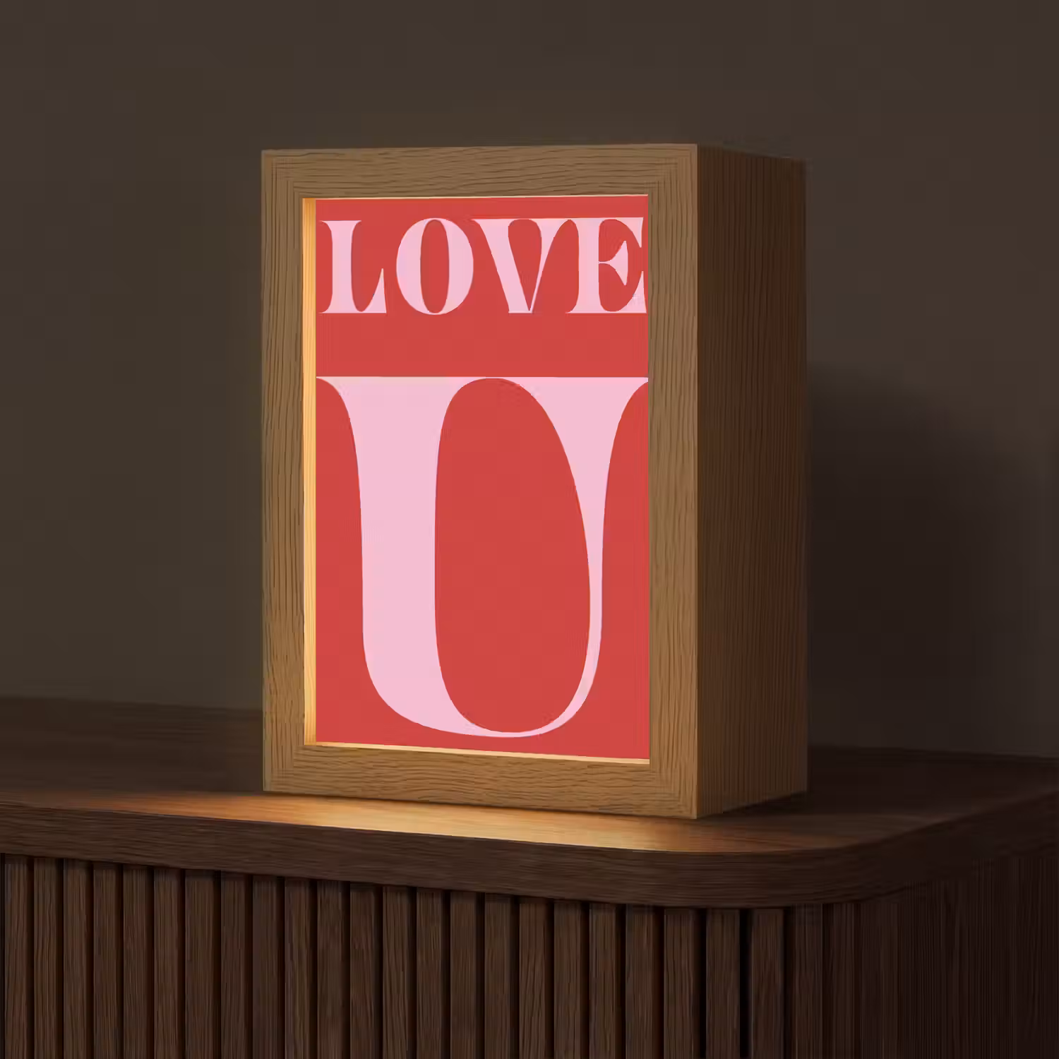 Rood - Love - Valentijn - Roze Light Box met kabel (Tafellamp) klein -z3d_website