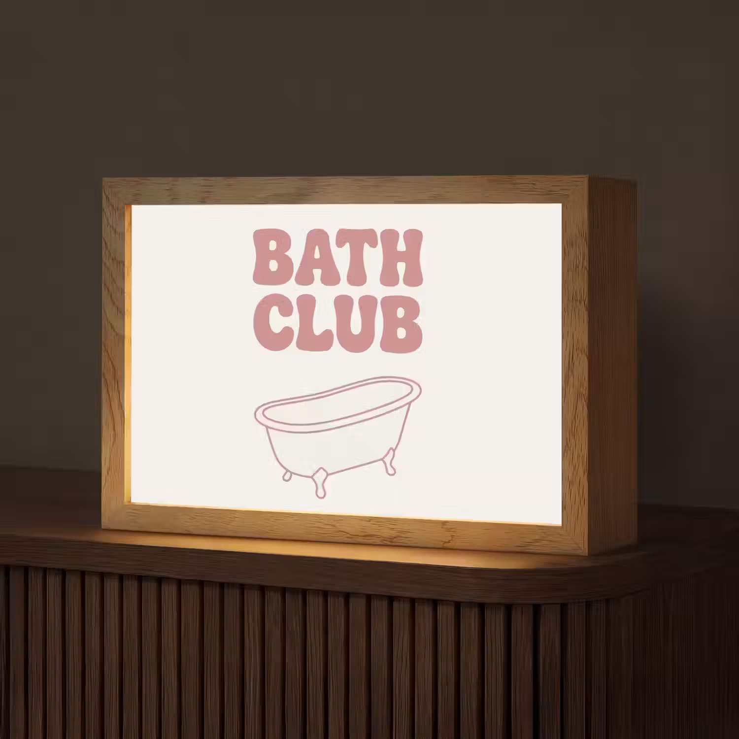 Retro - Bad - Roze Light Box met kabel (Tafellamp) klein -z3d_website