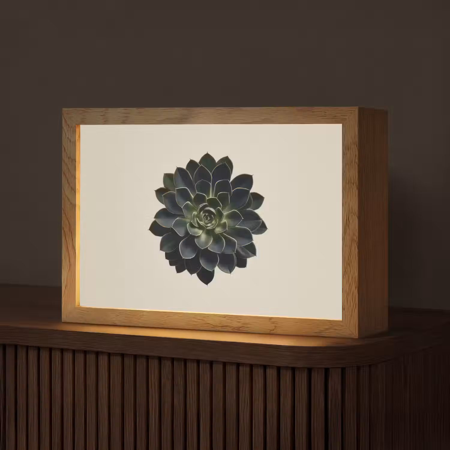 Rozet - Cirkelvormig - Donkergroen Light Box met kabel (Tafellamp) klein -z3d_website