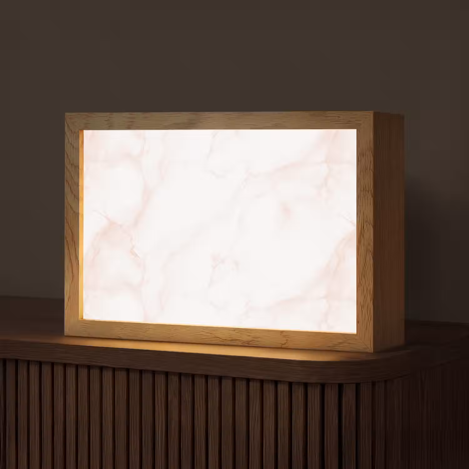 Zalmroze - Marmer - Aders Light Box met kabel (Tafellamp) klein 924 -z3d_website