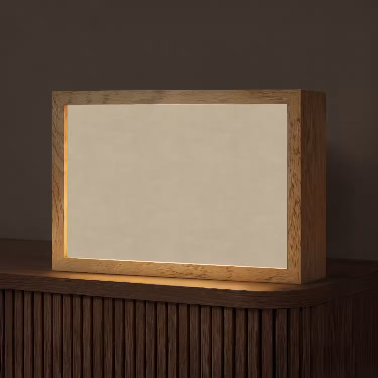 Zandkleur - Korrelige structuur - Beton Light Box met kabel (Tafellamp) klein 924 -z3d_website