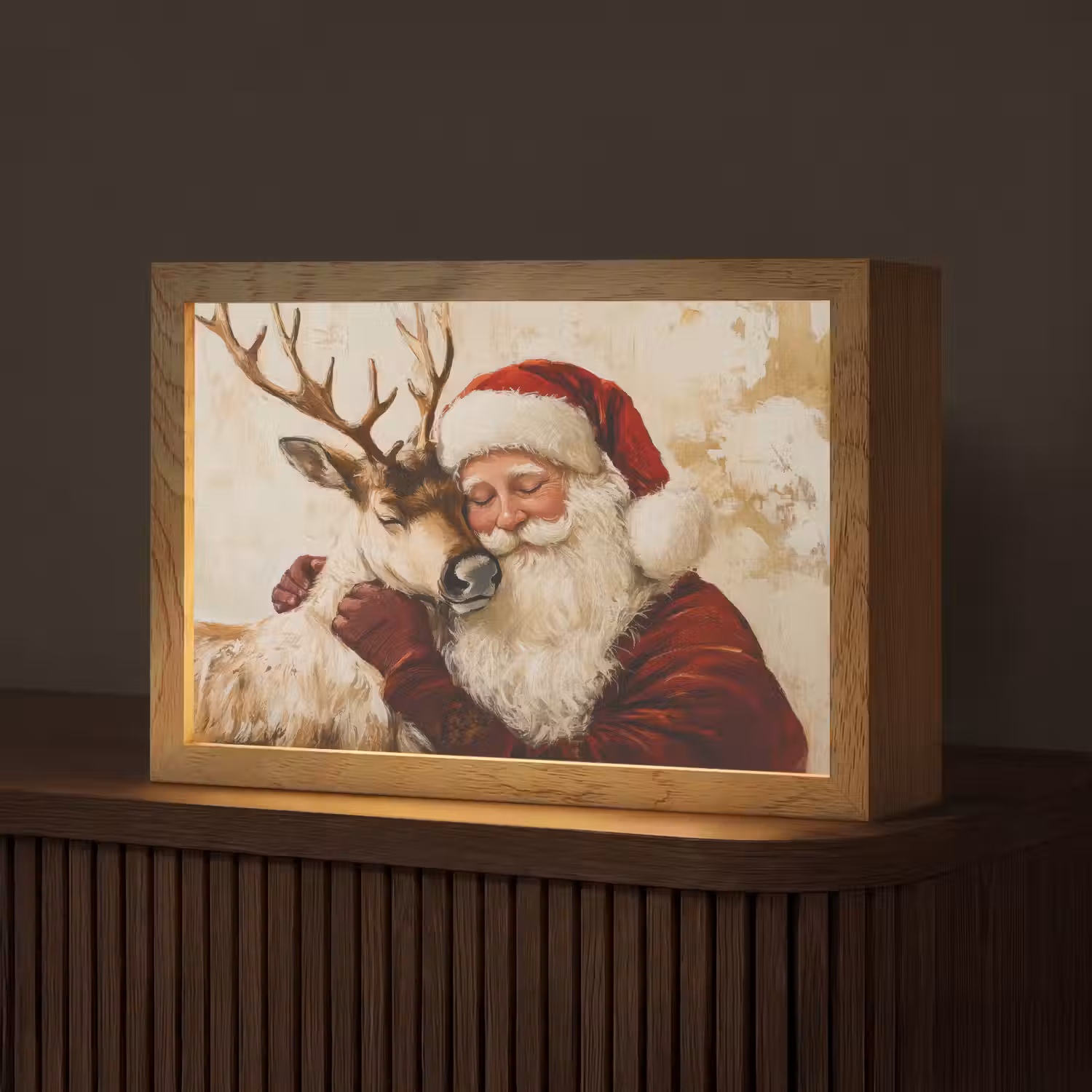 Kerstman - Rendier - Kerst - Christmas Light Box met kabel (Tafellamp) klein -z3d_website
