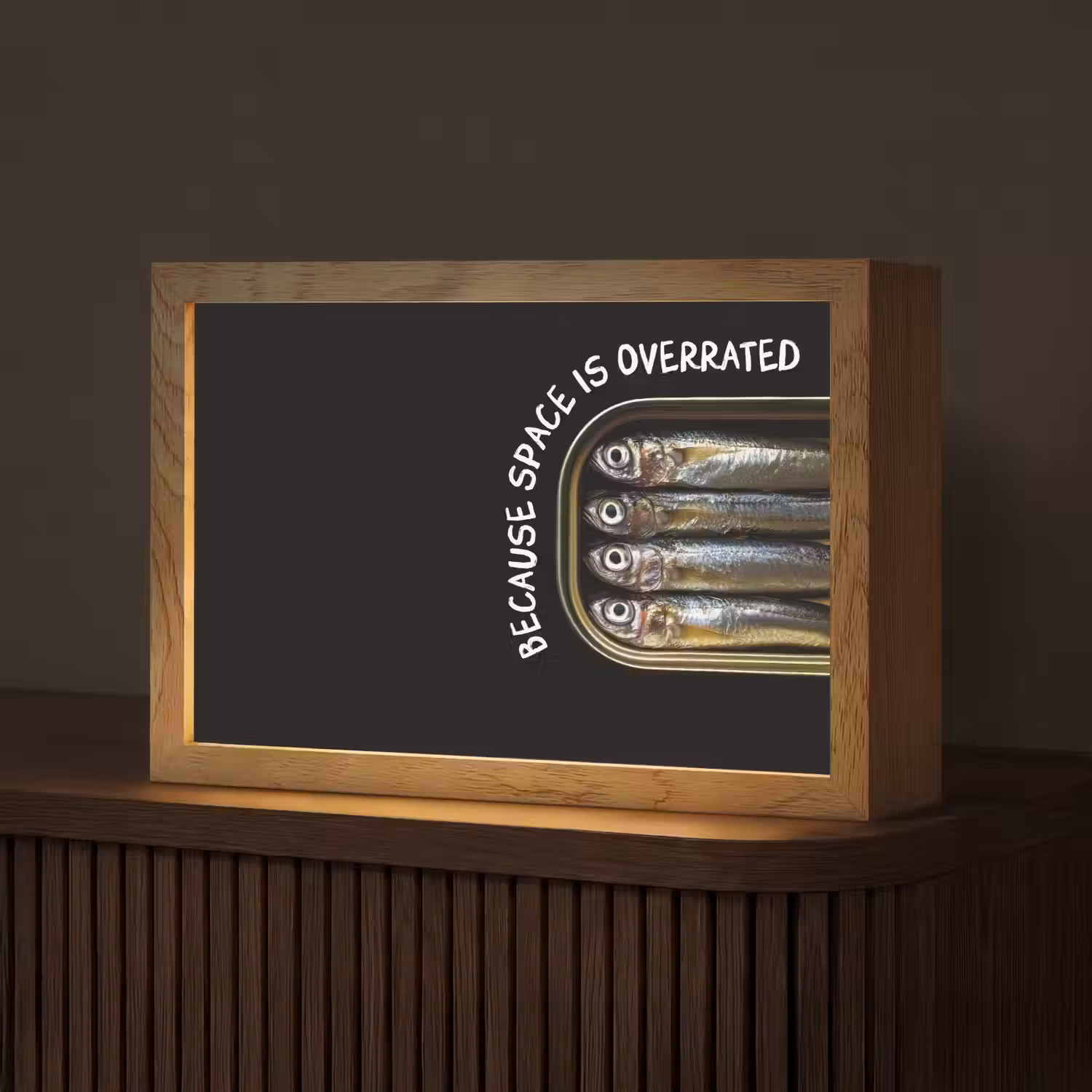 Sardines - Tekst - Vis - Blik Light Box met kabel (Tafellamp) klein -z3d_website