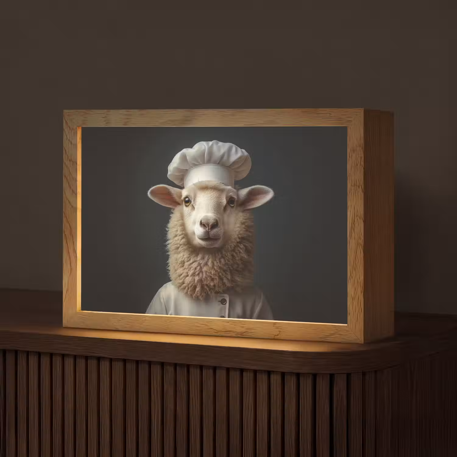 Schaap - Wol - Kok Light Box met kabel (Tafellamp) klein -z3d_website