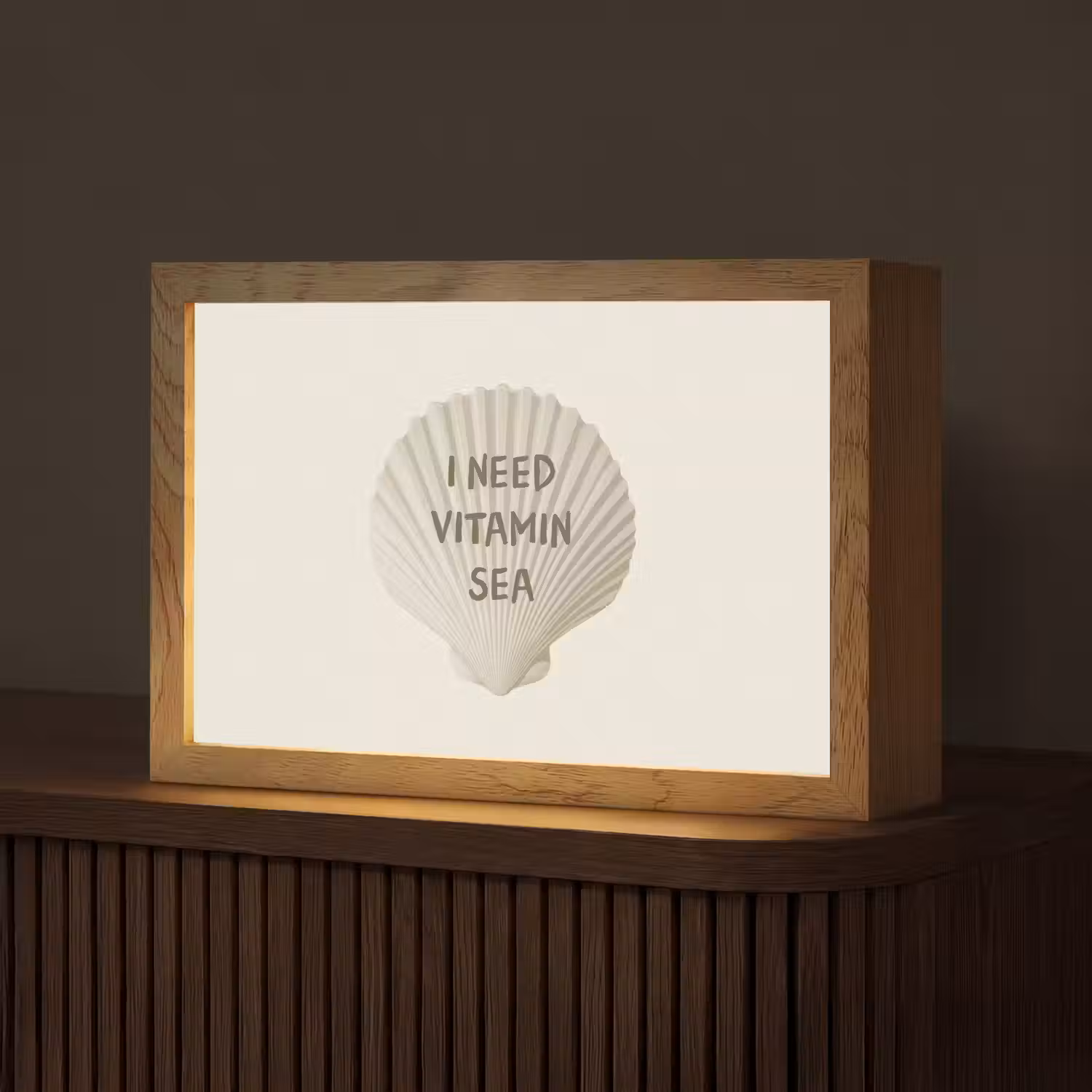 Schelp - Quote - Groen Light Box met kabel (Tafellamp) klein -z3d_website