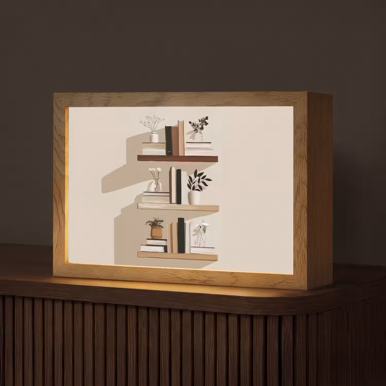 Plankjes - Boeken - Vaasjes - Planten Light Box met kabel (Tafellamp) klein -z3d_website
