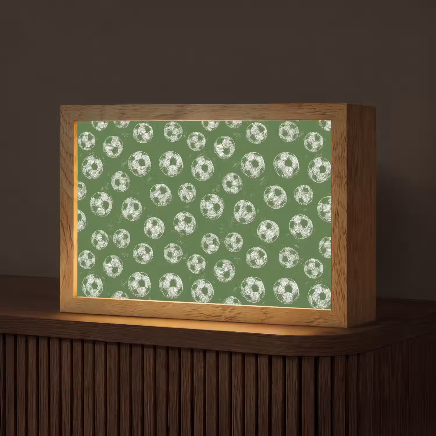Voetbal - Sport - Groen Light Box met kabel (Tafellamp) klein 924 -z3d_website