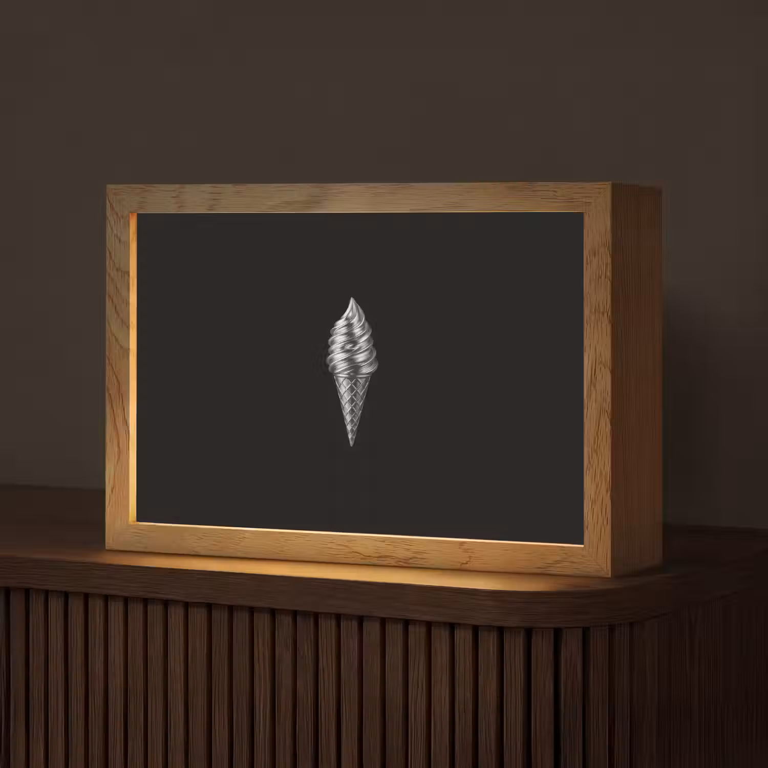 Softijs - Realistisch - Futuristisch Light Box met kabel (Tafellamp) klein -z3d_website