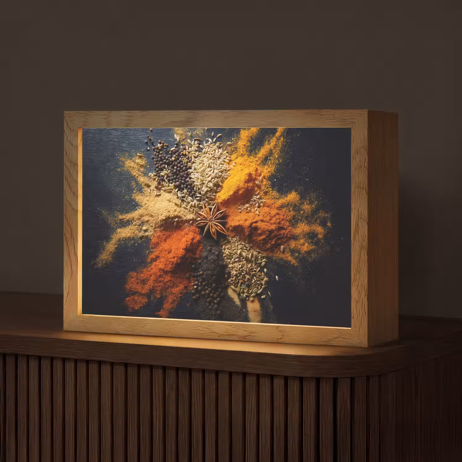 Specerijen - Explosie - Oranje Light Box met kabel (Tafellamp) klein -z3d_website
