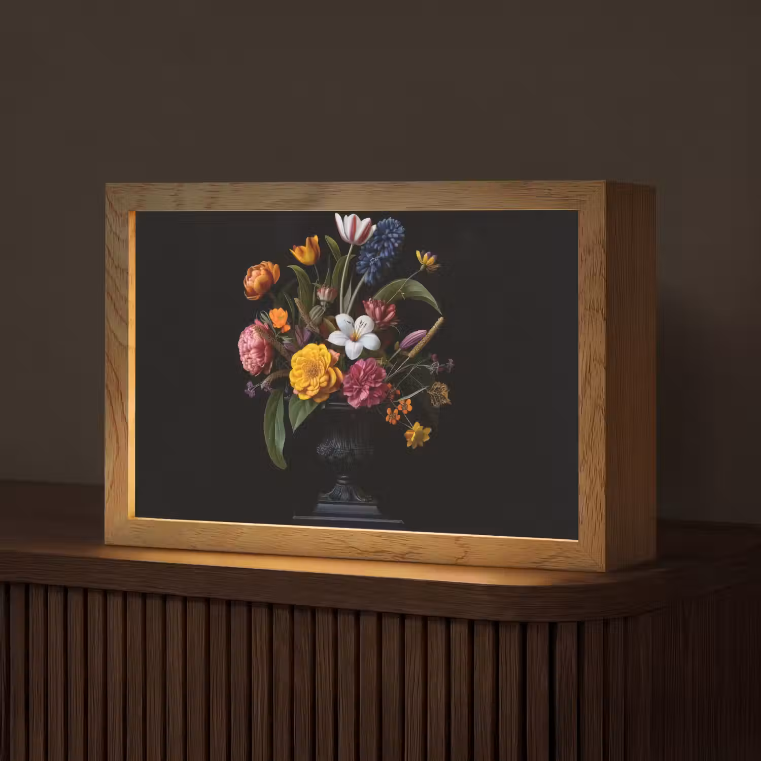 Lente - Bloemen - Klassiek - Vaas Light Box met kabel (Tafellamp) klein -z3d_website