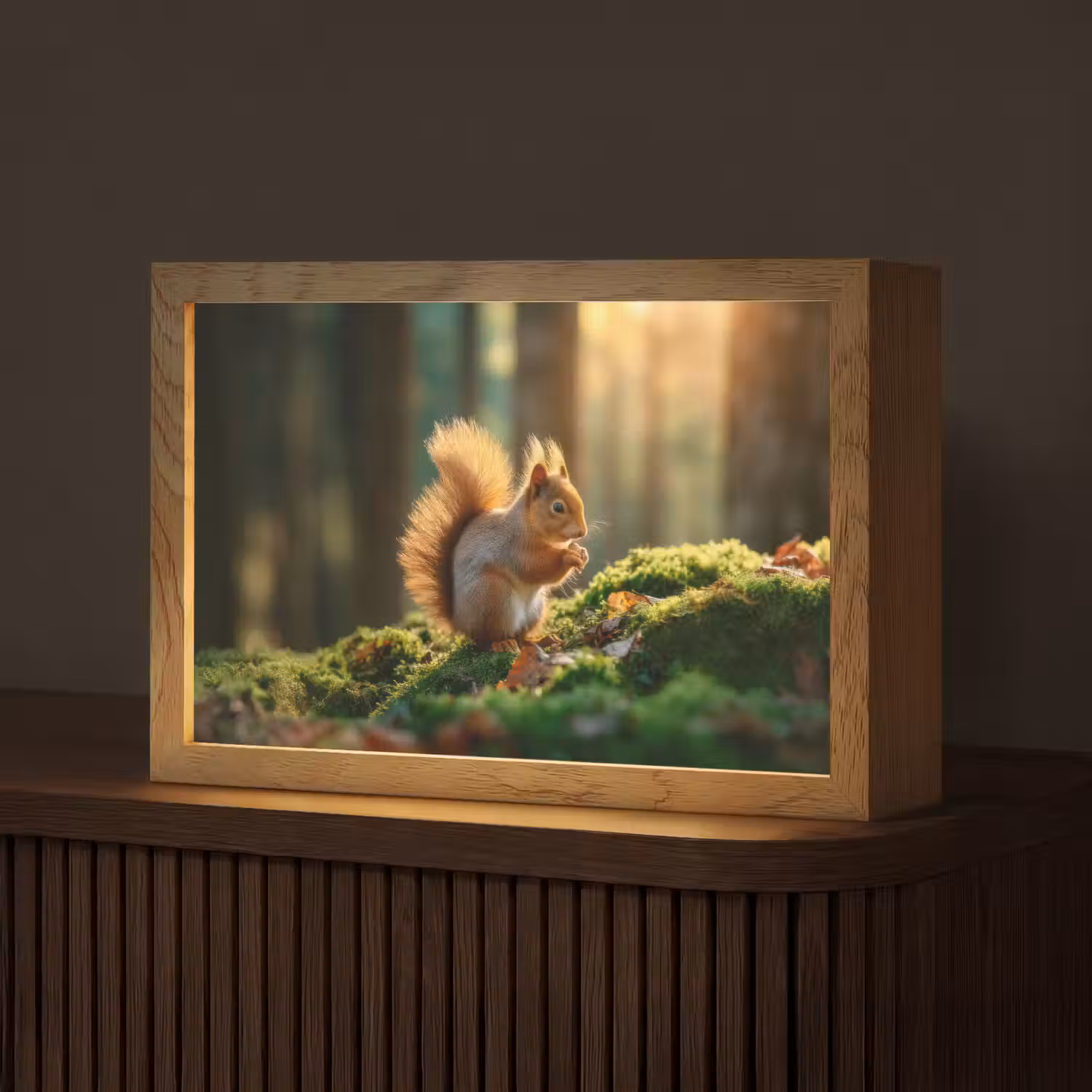 Eekhoorn - Nootje - Gras Light Box met kabel (Tafellamp) klein -z3d_website