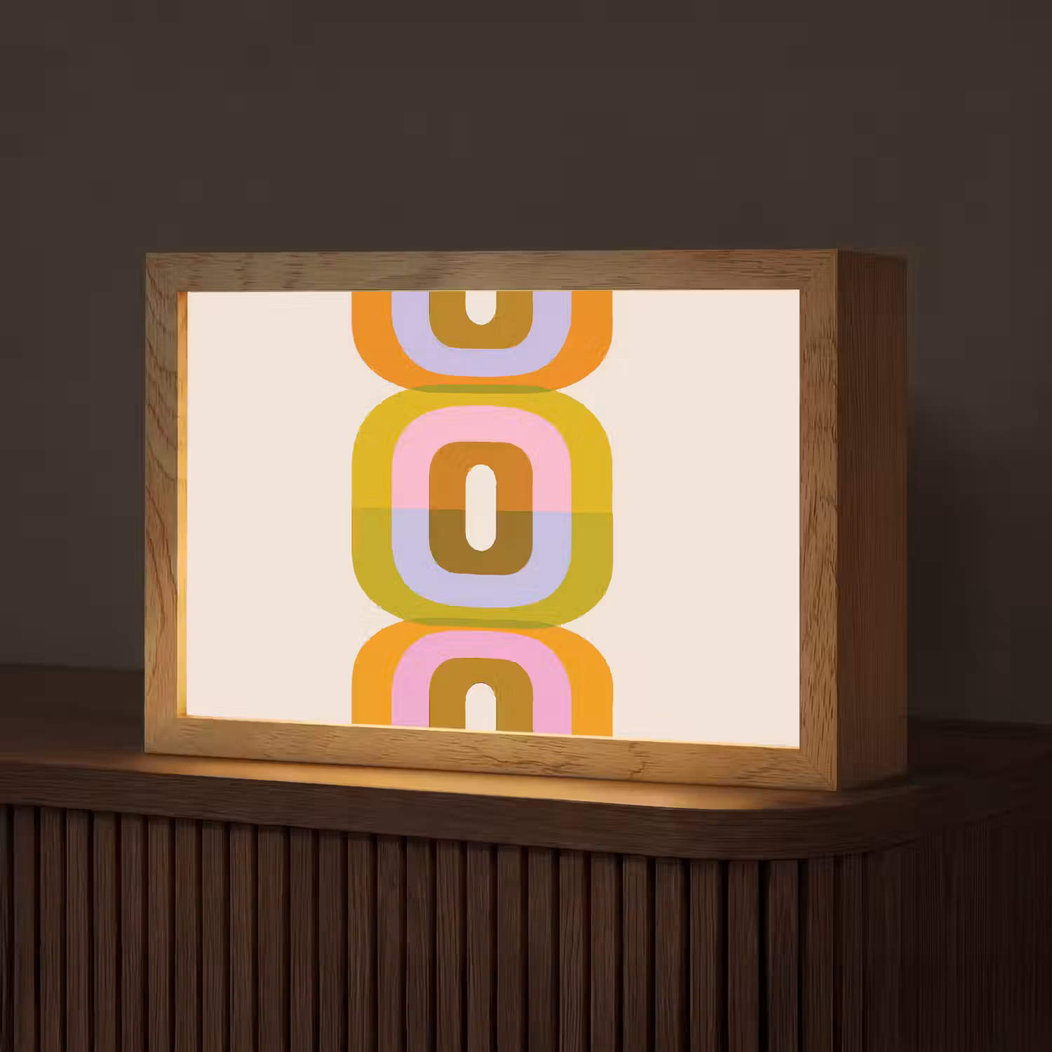 Stapel - Vormen - Geblokt - Oranje Light Box met kabel (Tafellamp) klein -z3d_website