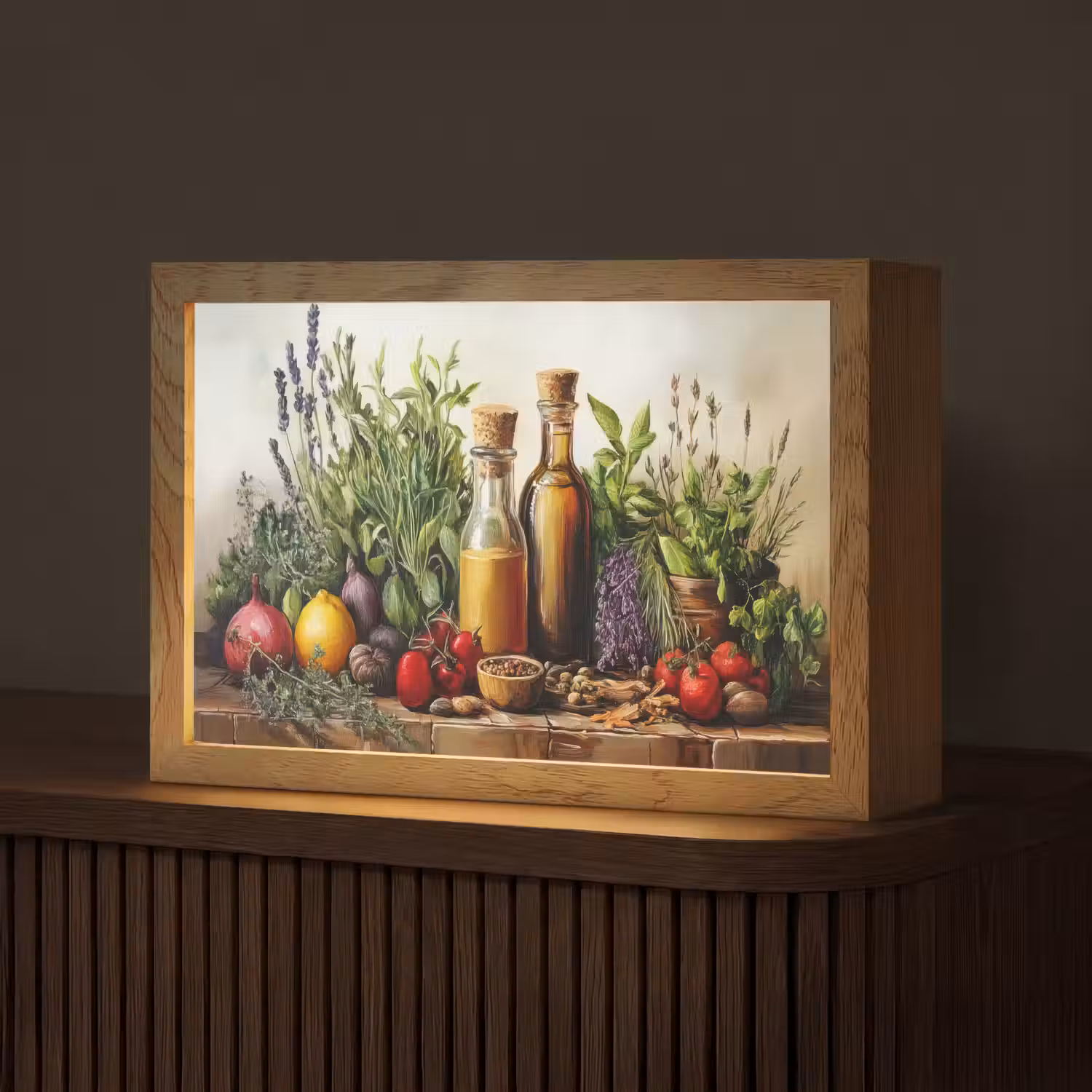 Stilleven - Kruiden - Specerijen - Fruit - Kleurrijk Light Box met kabel (Tafellamp) klein -z3d_website
