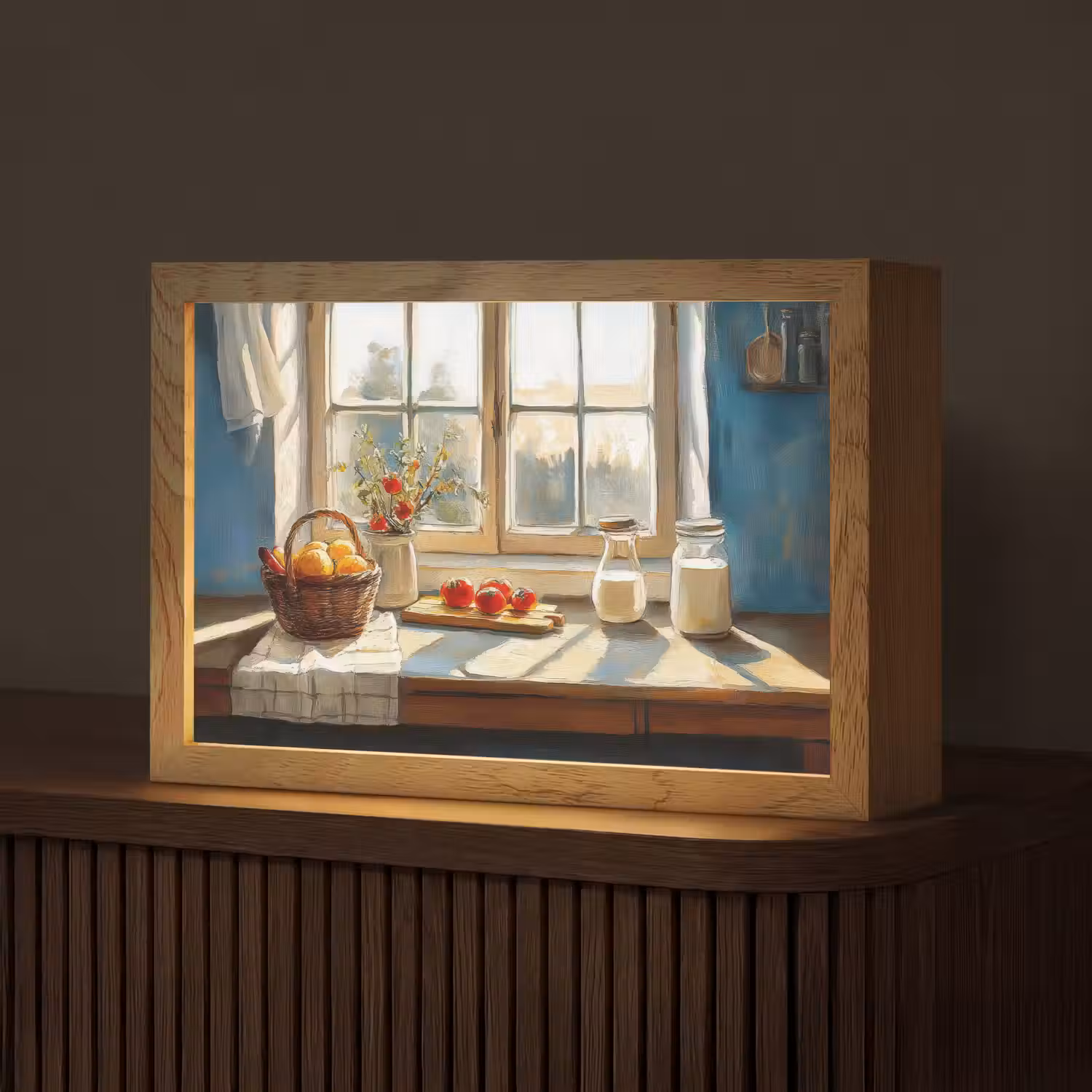 Stilleven - Keuken - Doorkijk - Vintage Light Box met kabel (Tafellamp) klein -z3d_website