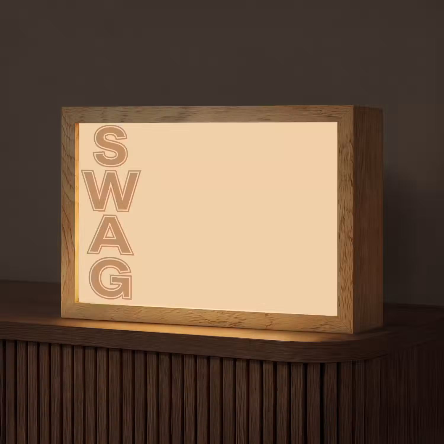Swag - Bruin - Beige Light Box met kabel (Tafellamp) klein -z3d_website