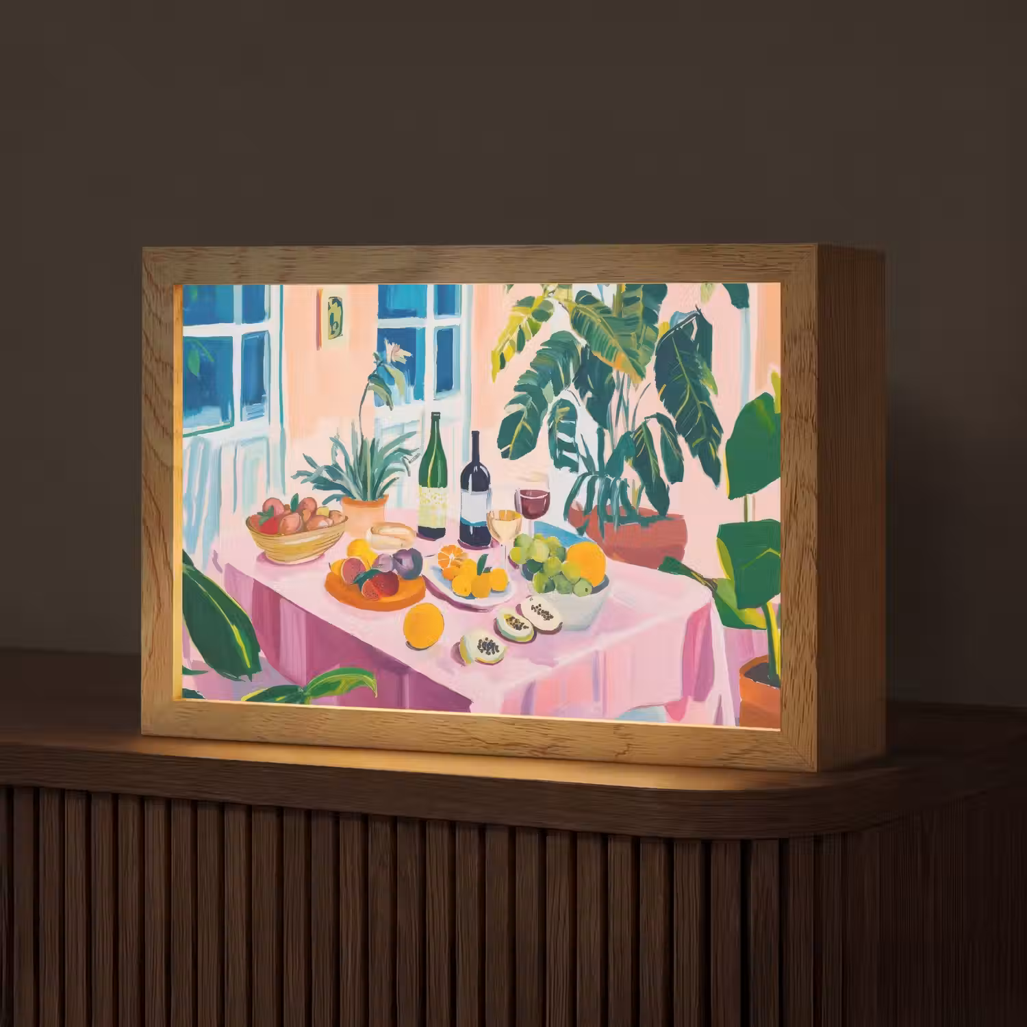 Tafel - Wijn - Fruit Light Box met kabel (Tafellamp) klein -z3d_website