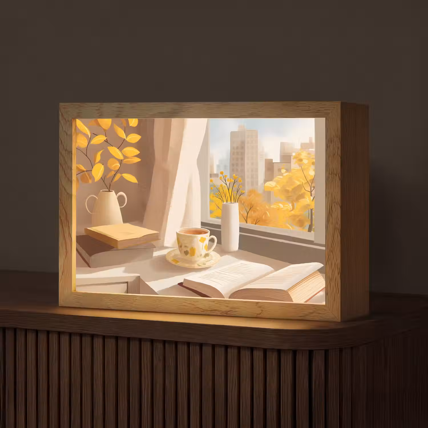 Thee - Boek - Thee - Herfst Light Box met kabel (Tafellamp) klein -z3d_website
