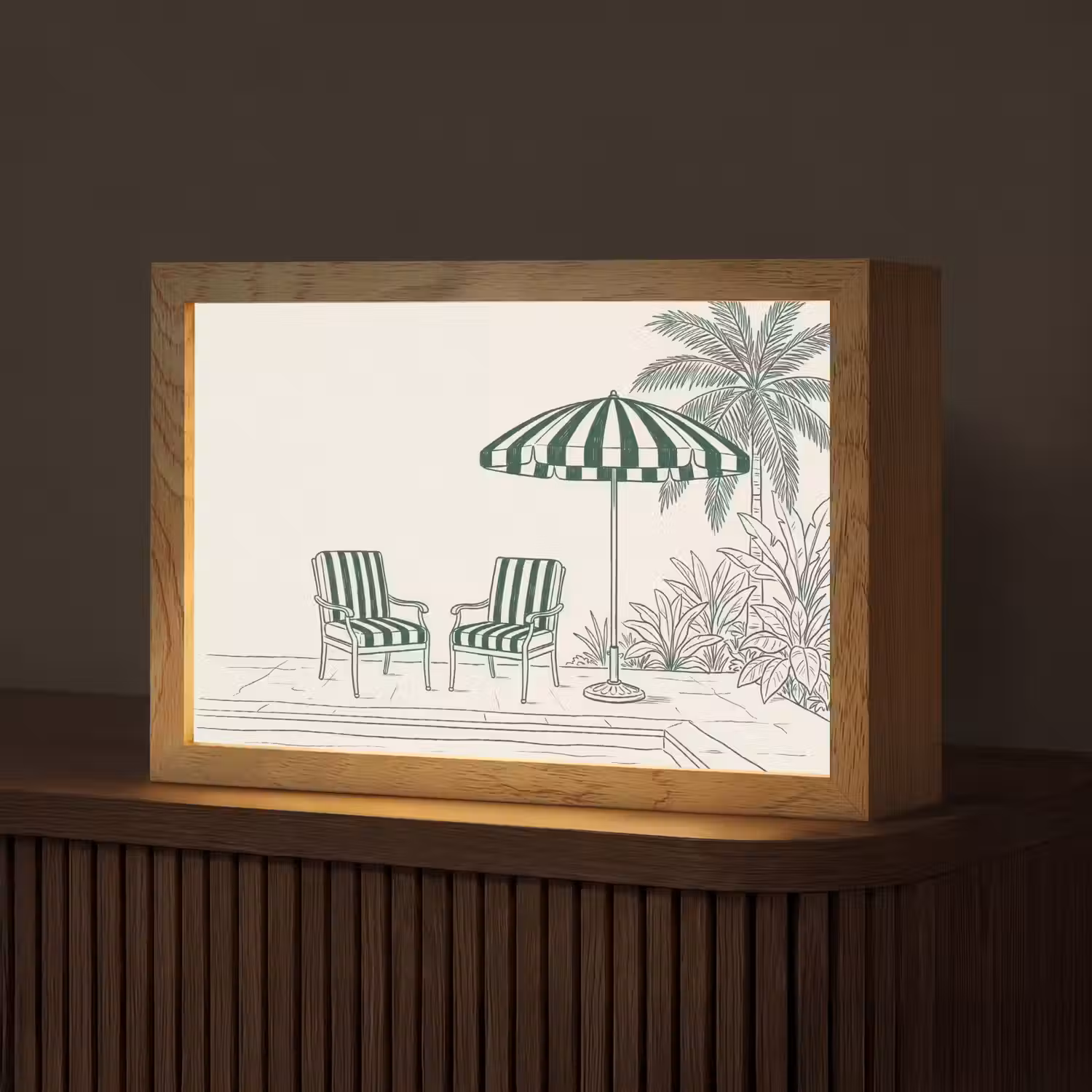 Terras - Illustratie - Groen Light Box met kabel (Tafellamp) klein -z3d_website
